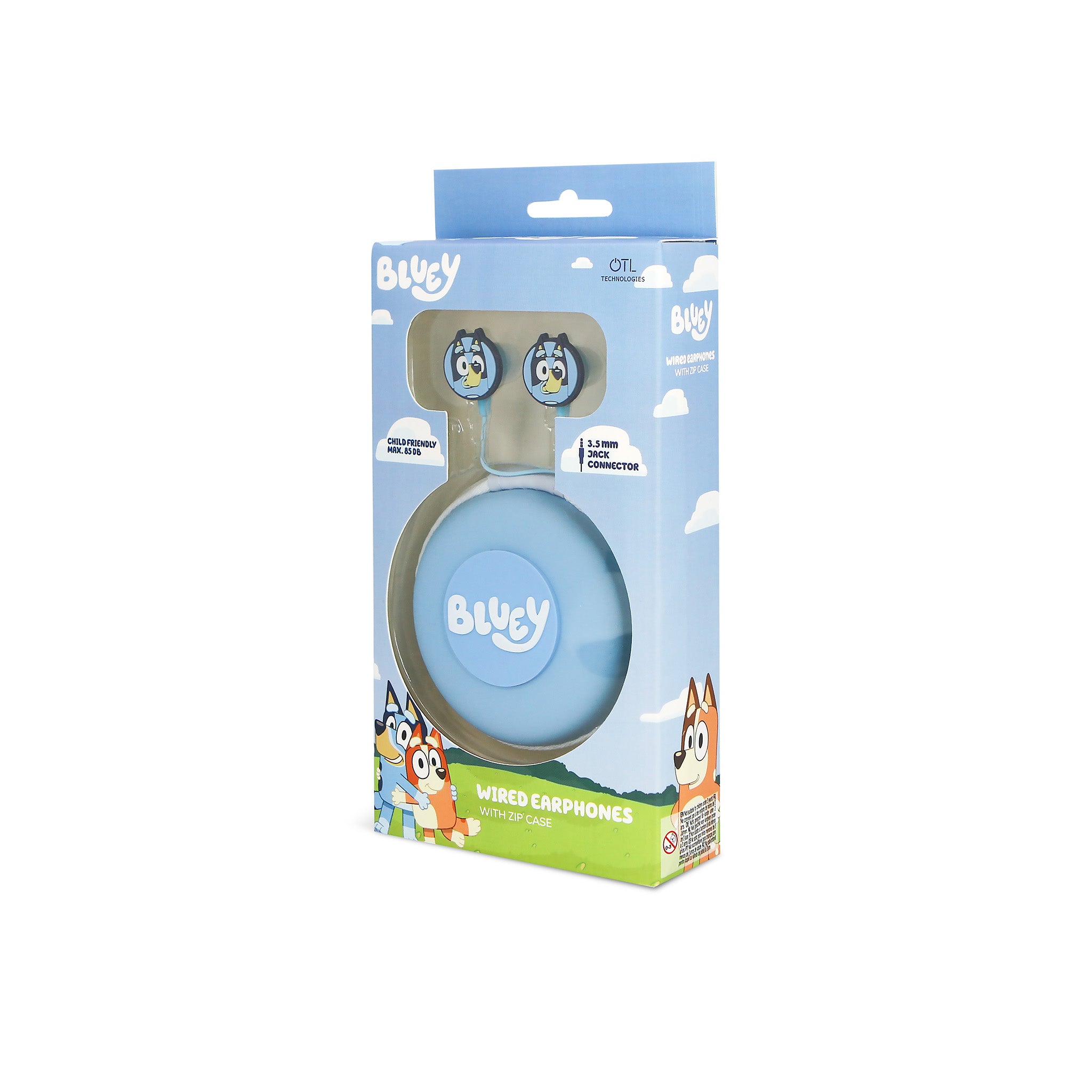 Bluey Core Character Wired Earphones with Zip Case