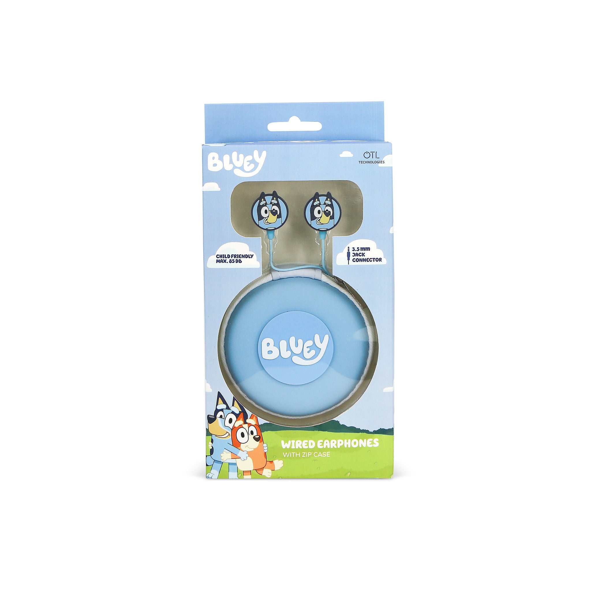 Bluey Core Character Wired Earphones with Zip Case