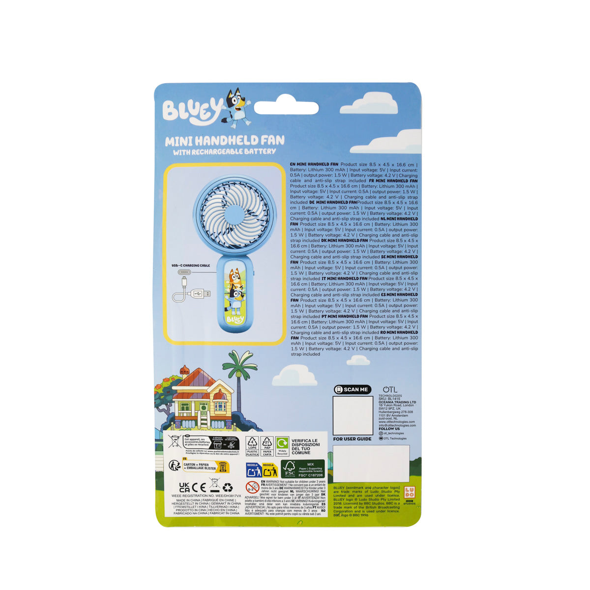 Bluey Core Handheld Fan