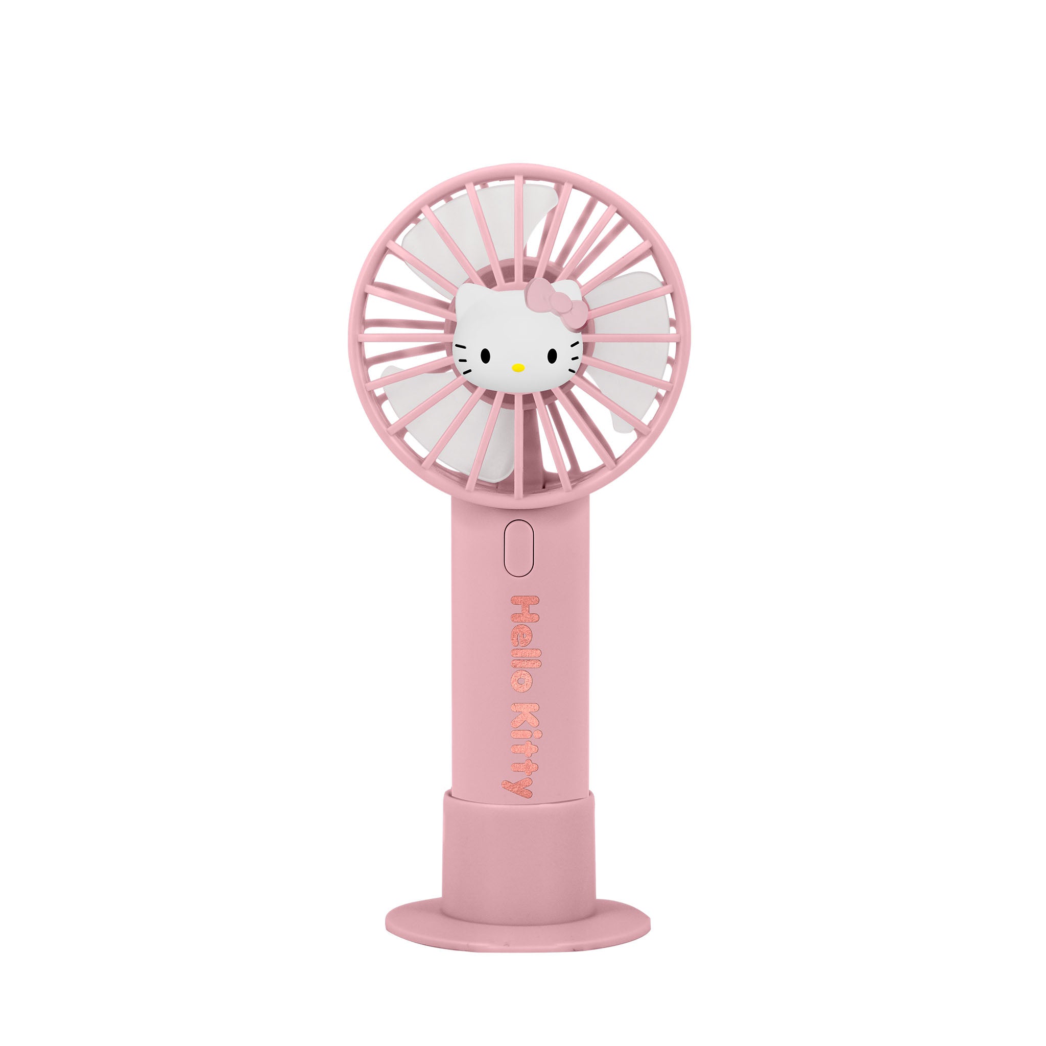 Hello Kitty Rechargeable Handheld fan - soft pink/rose gold