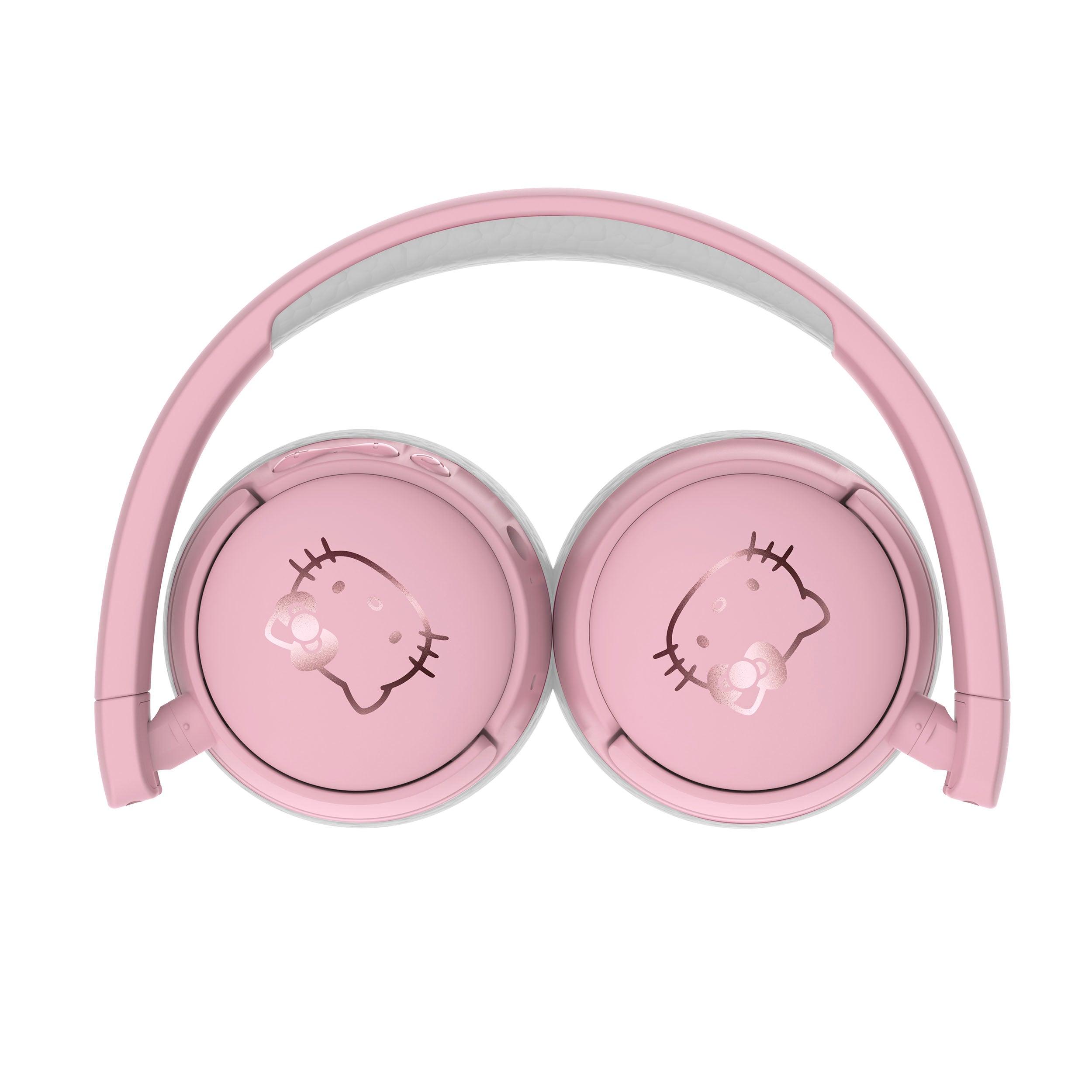 Hello Kitty Kids Wireless Headphones - Pink / Rose Gold - childrensheadphones.co.uk