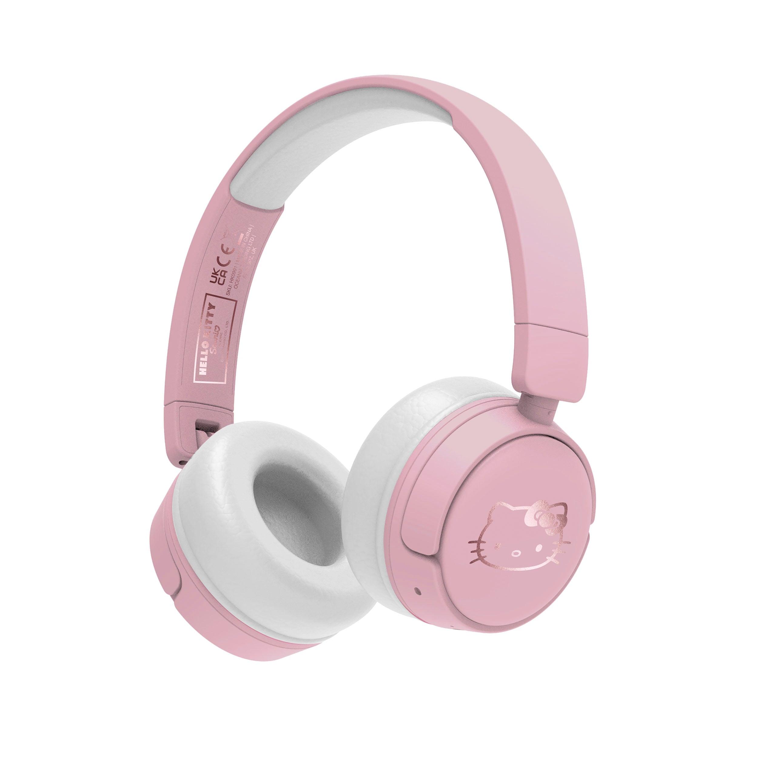Hello Kitty Kids Wireless Headphones - Pink / Rose Gold - childrensheadphones.co.uk