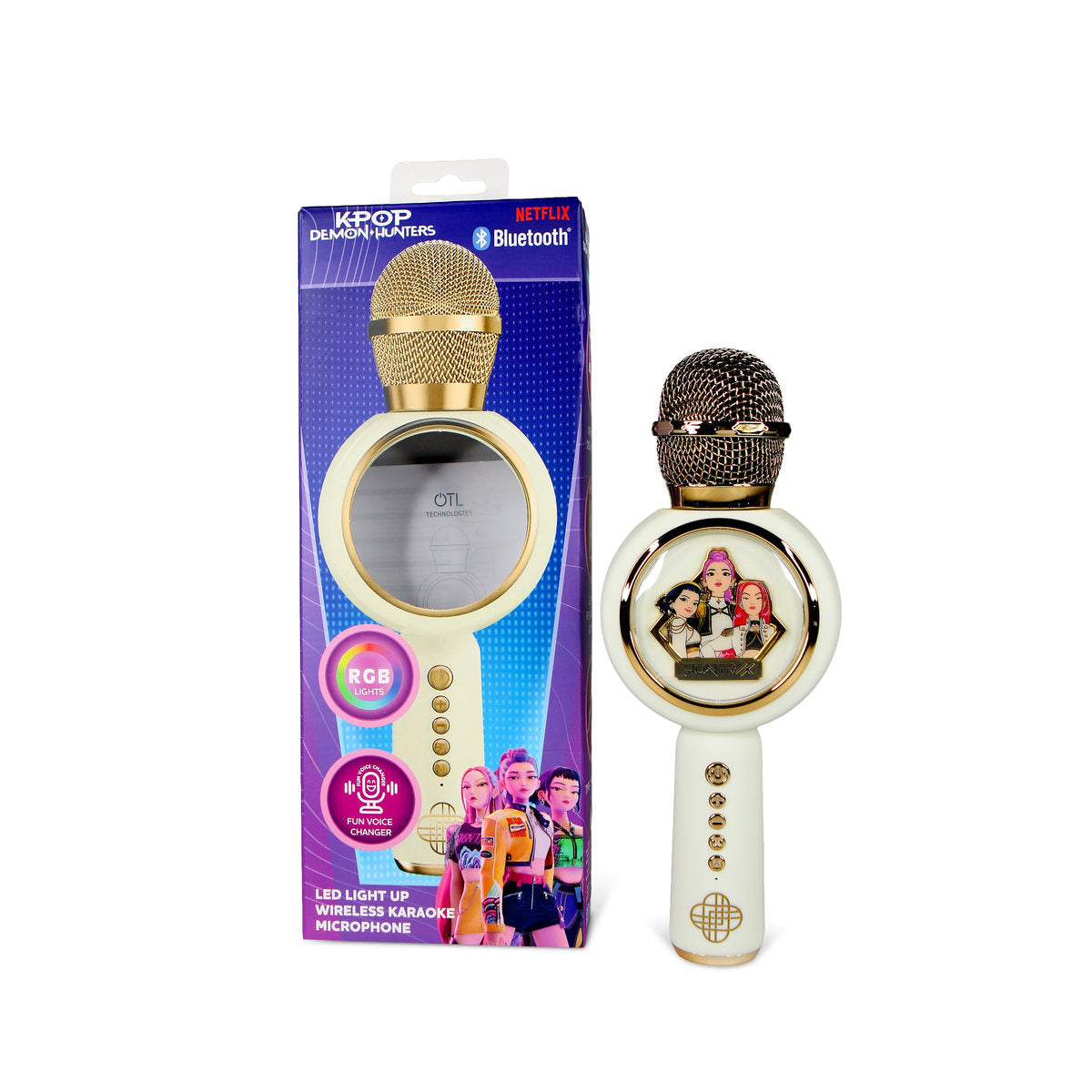 K-Pop Demon Hunters Golden PopSing LED Karaoke Microphone