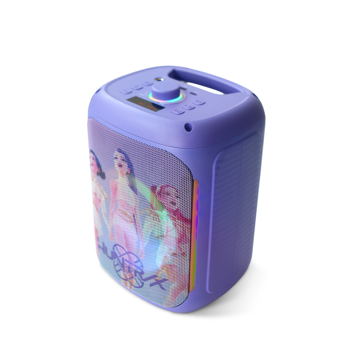 KPop Demon Hunters HUNTR/X PopSing Party Karaoke Set with 2 Wireless Microphones – Purple