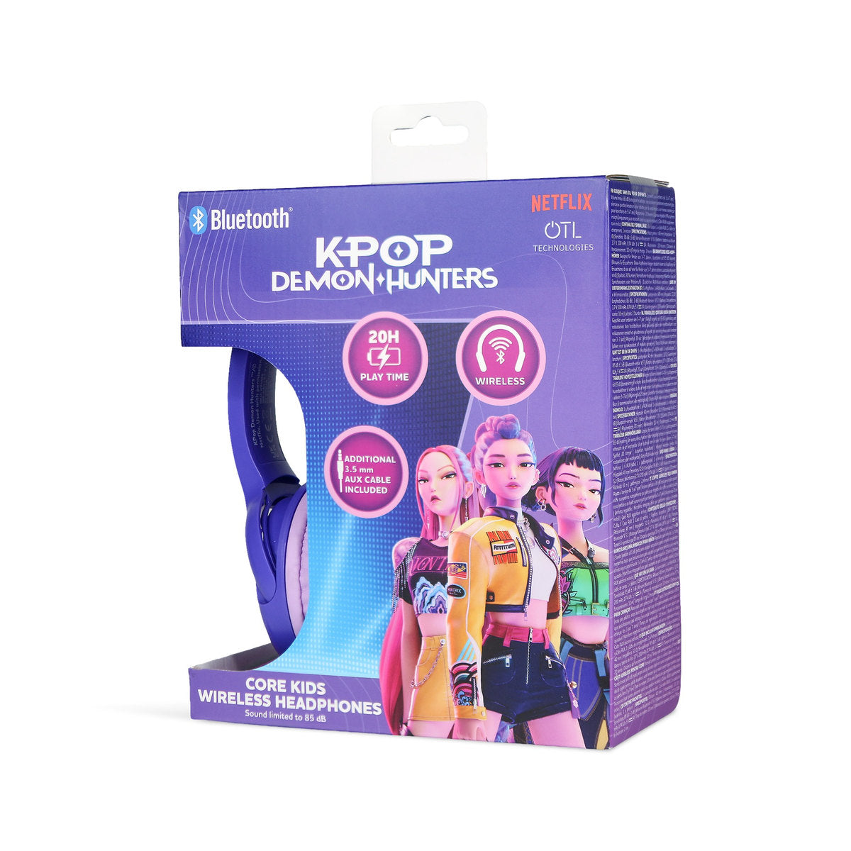 KPop Demon Hunters HUNTR/X Core Kids Wireless Bluetooth Headphones – Purple