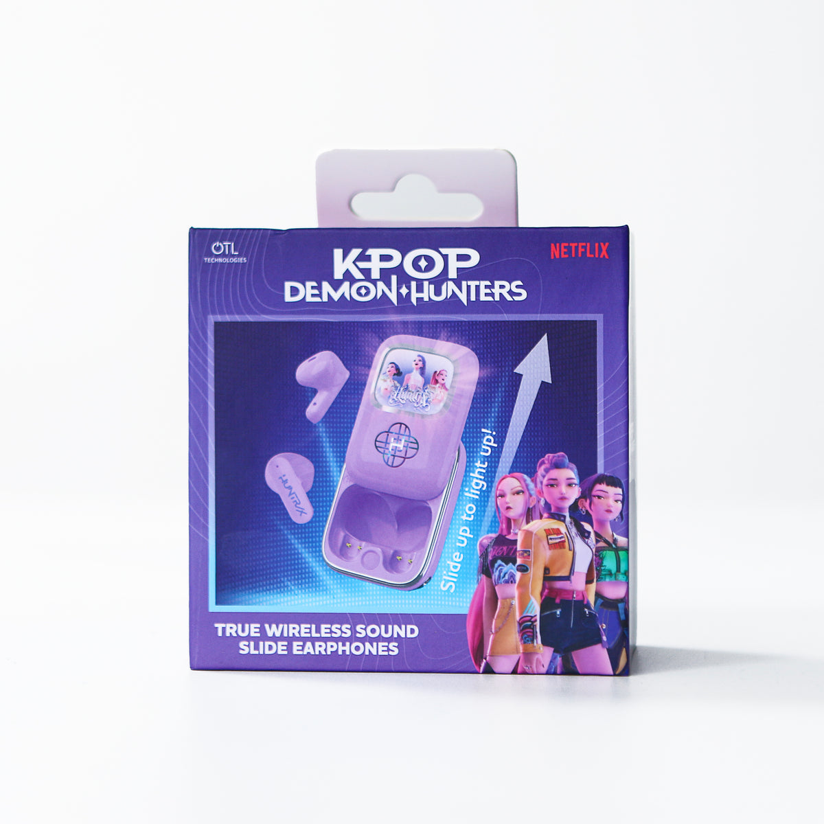 KPop Demon Hunters HUNTR/X Slide TWS Wireless Earphones – Purple