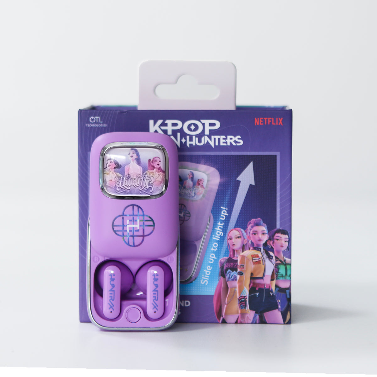 KPop Demon Hunters HUNTR/X Slide TWS Wireless Earphones – Purple