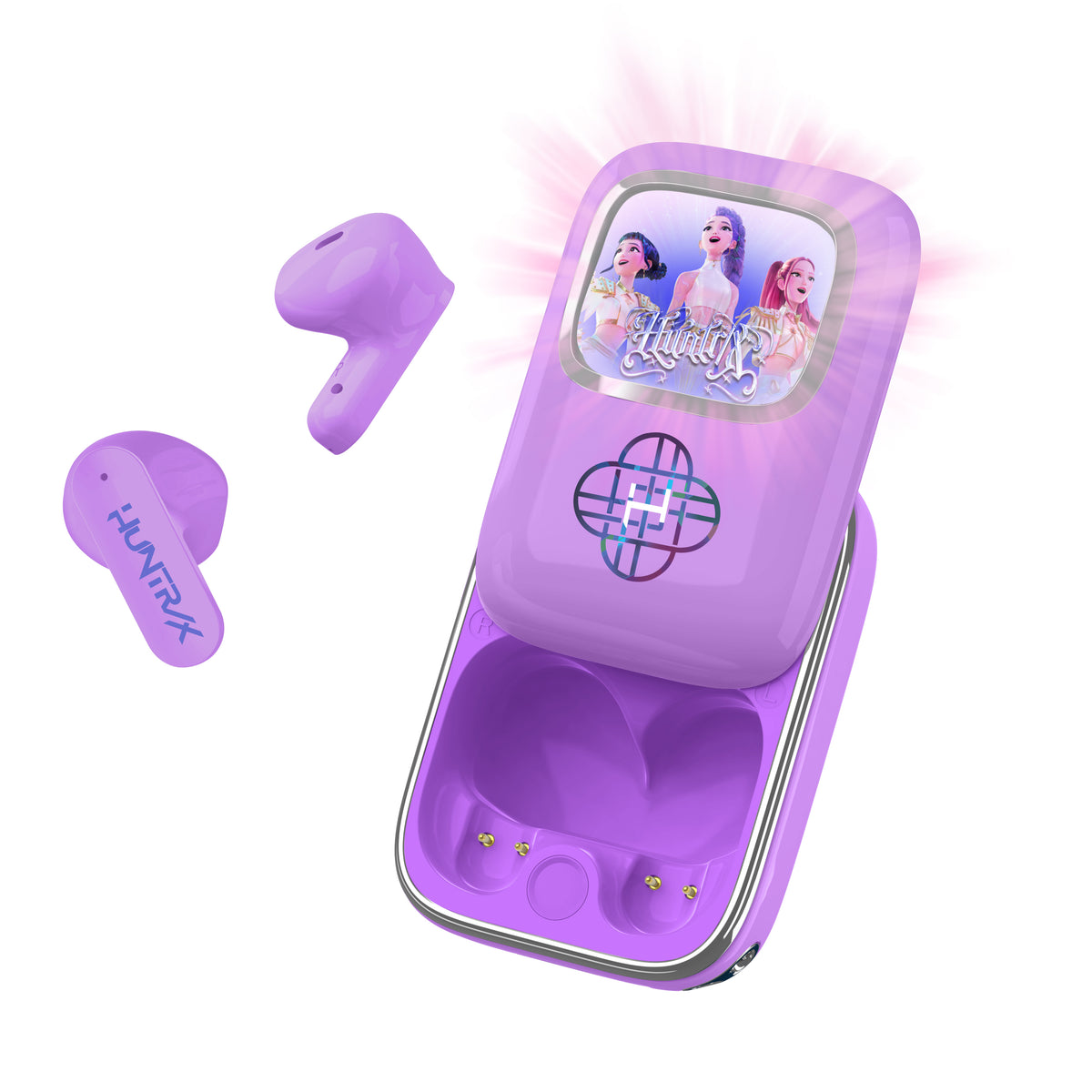 KPop Demon Hunters HUNTR/X Slide TWS Wireless Earphones – Purple