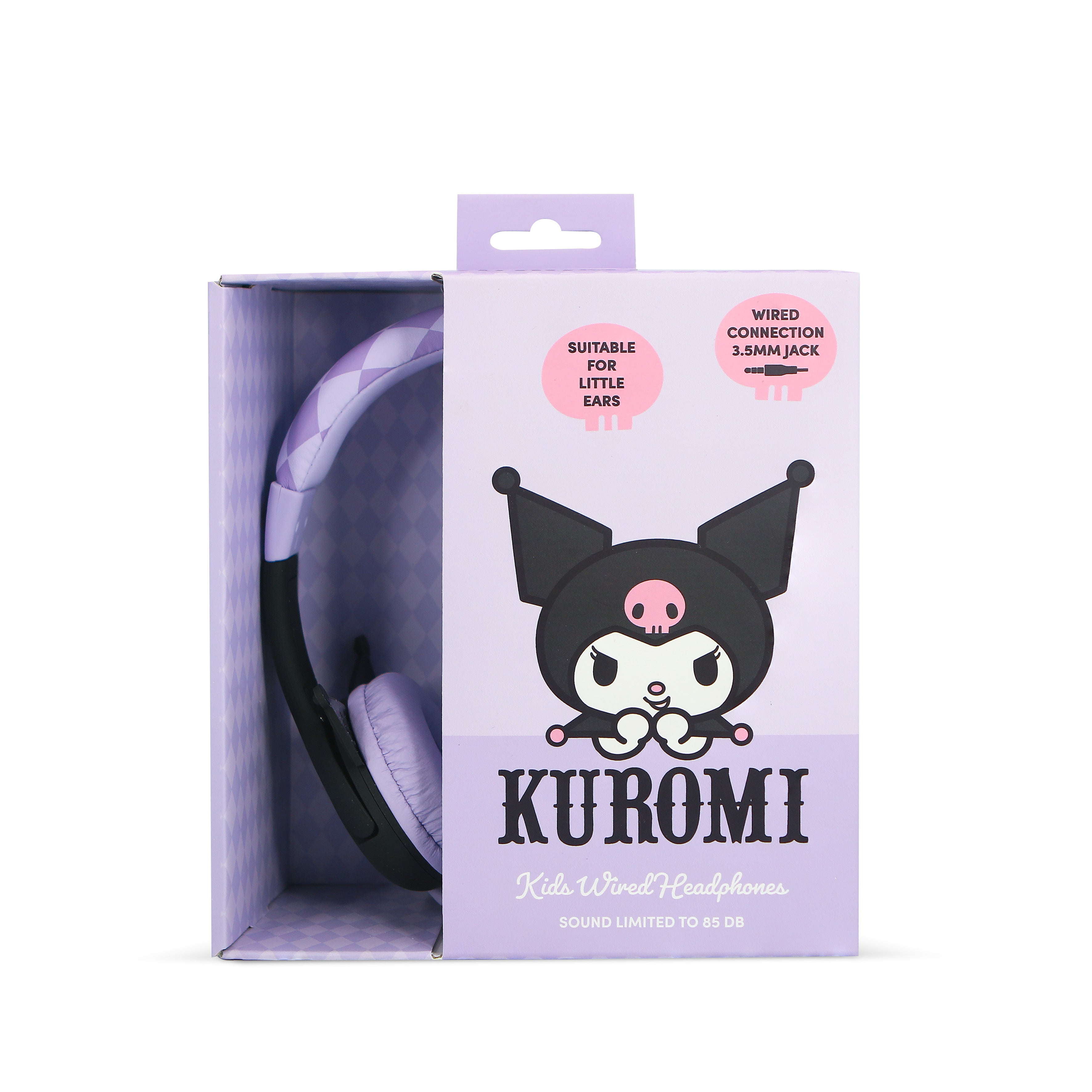 Kuromi Kids Wired Headphones with Ears