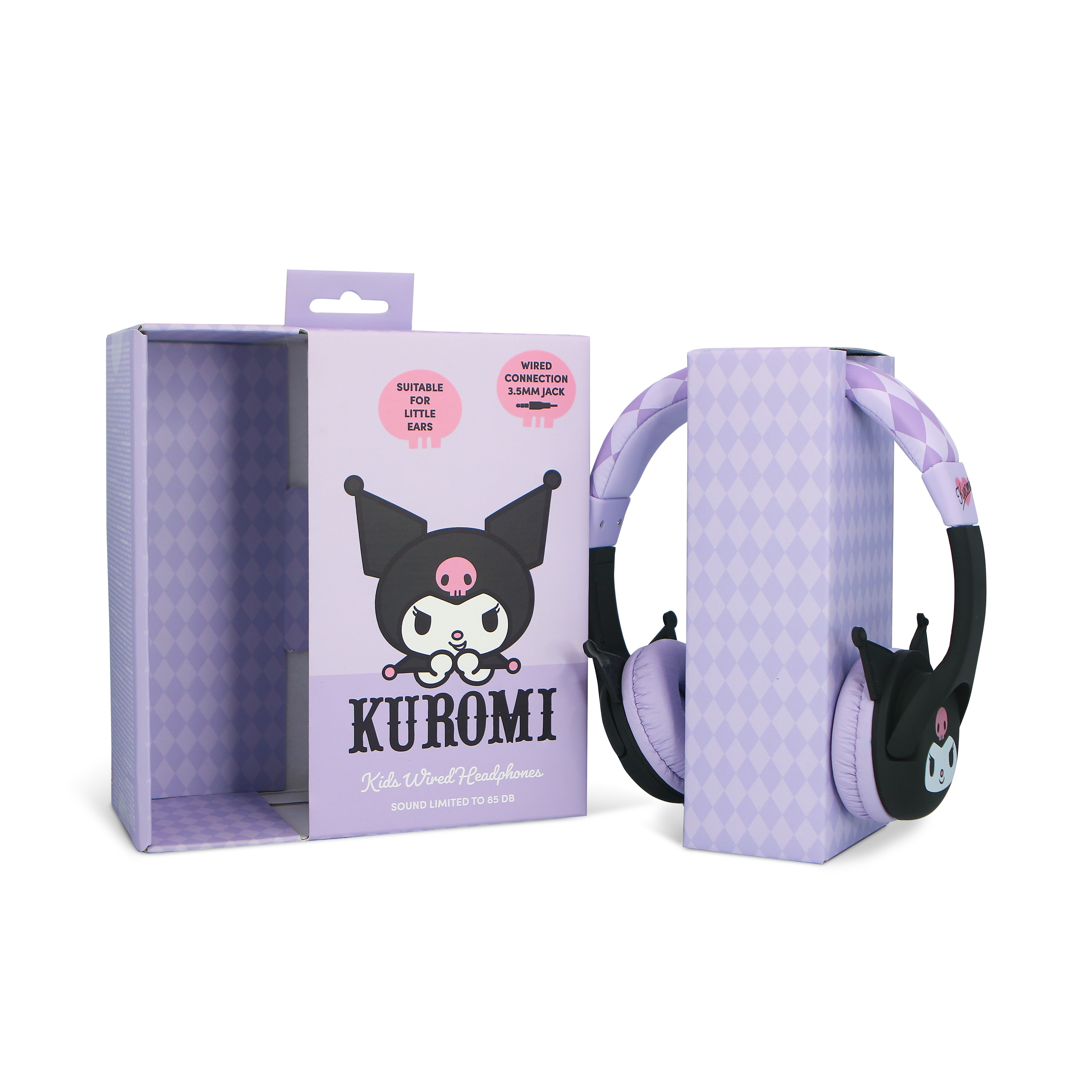 Kuromi Kids Wired Headphones with Ears
