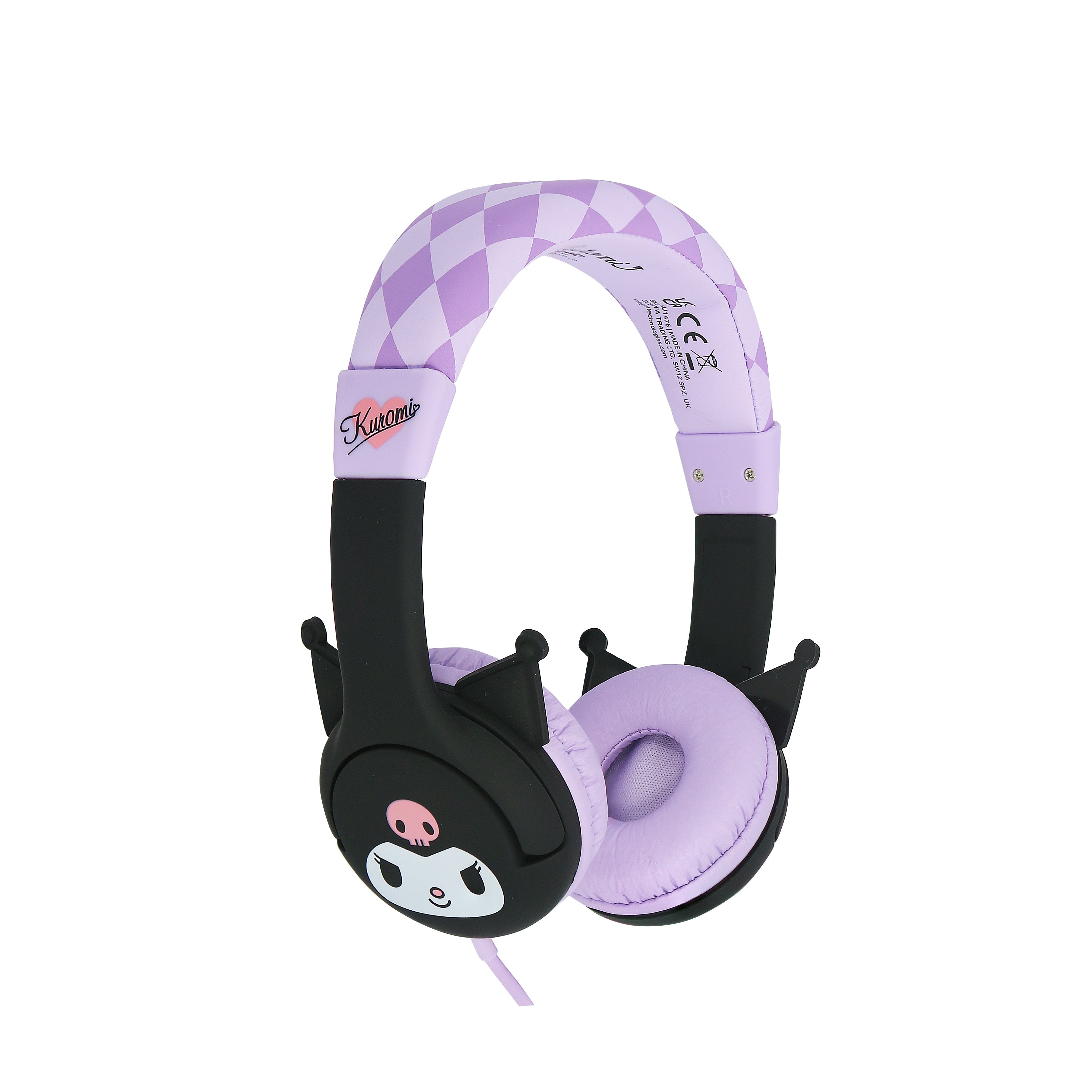 Kuromi Kids Wired Headphones with Ears