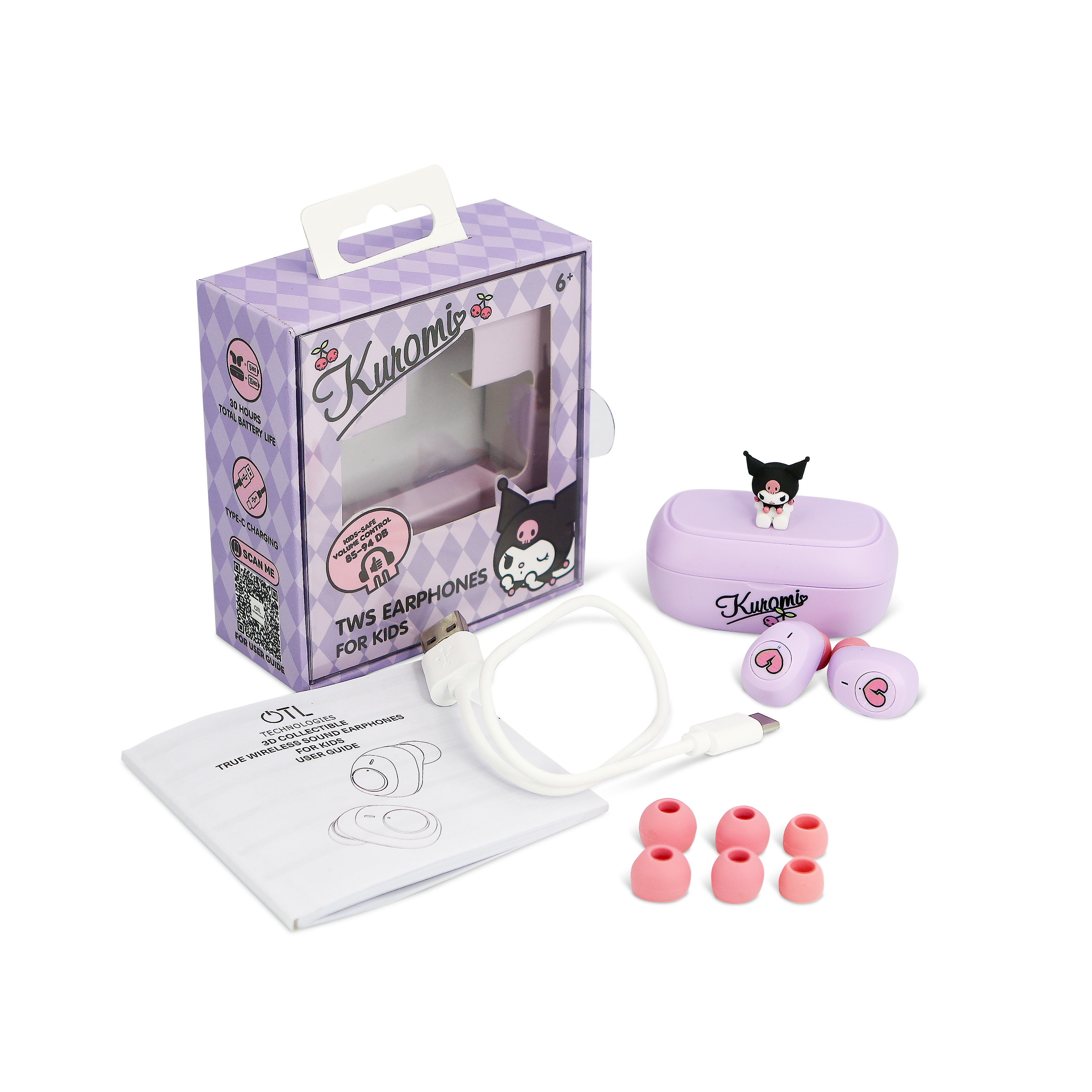 Kuromi 3D Character Collectible TWS Earphones for Kids