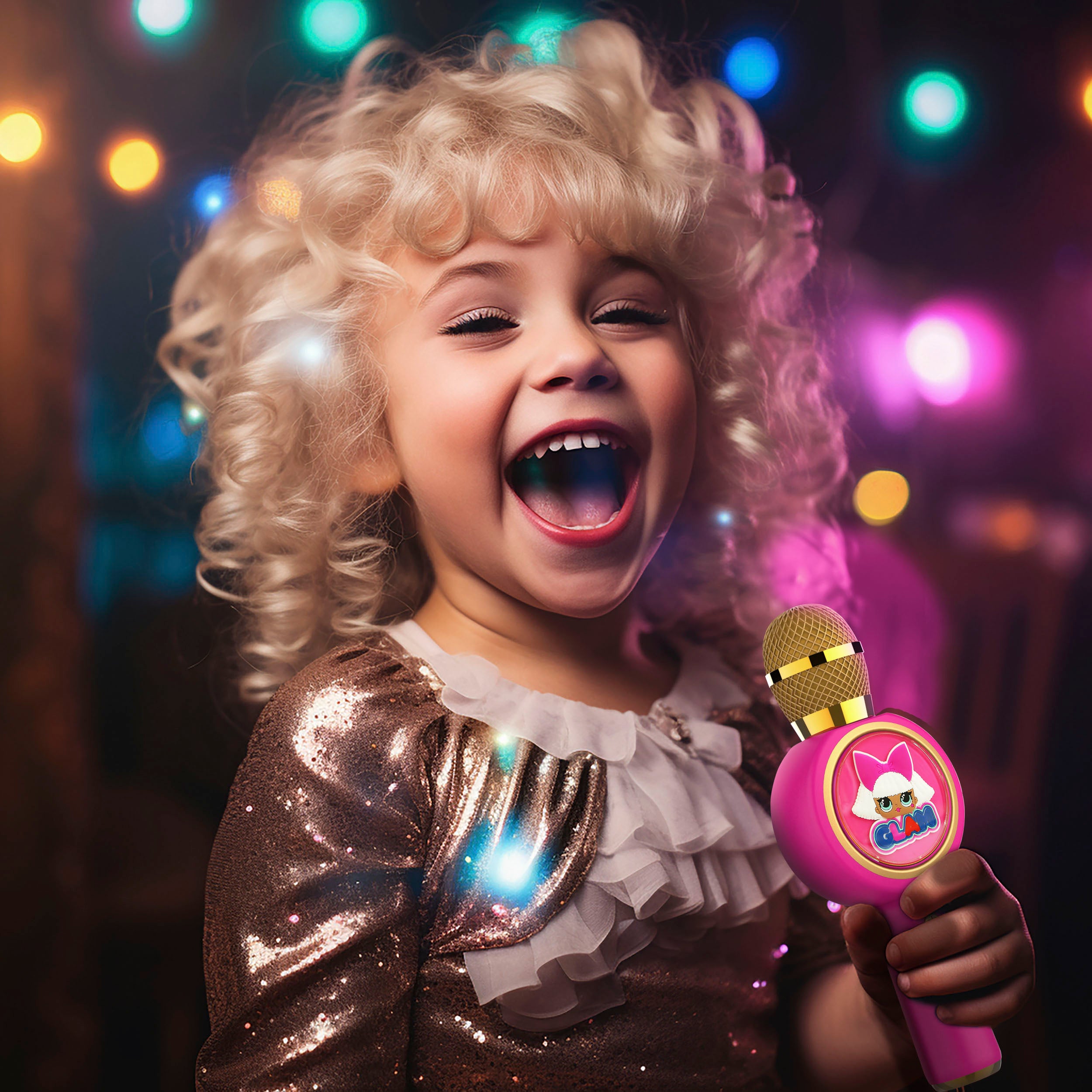 LOL Surprise! GLAM! PopSing LED Light Up Wireless Karaoke Microphone