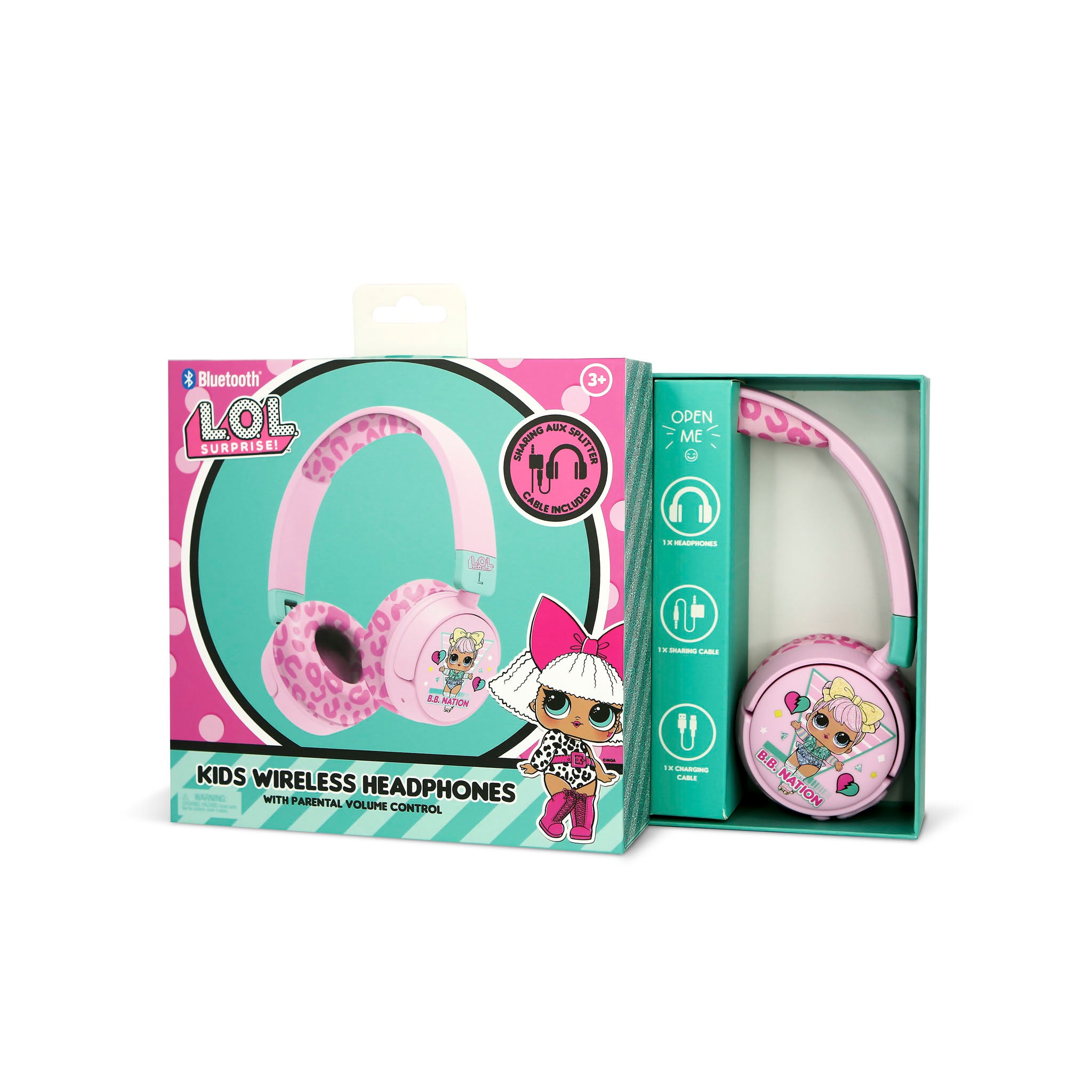 LOL Surprise! B.B. Nation Kids Wireless Headphones