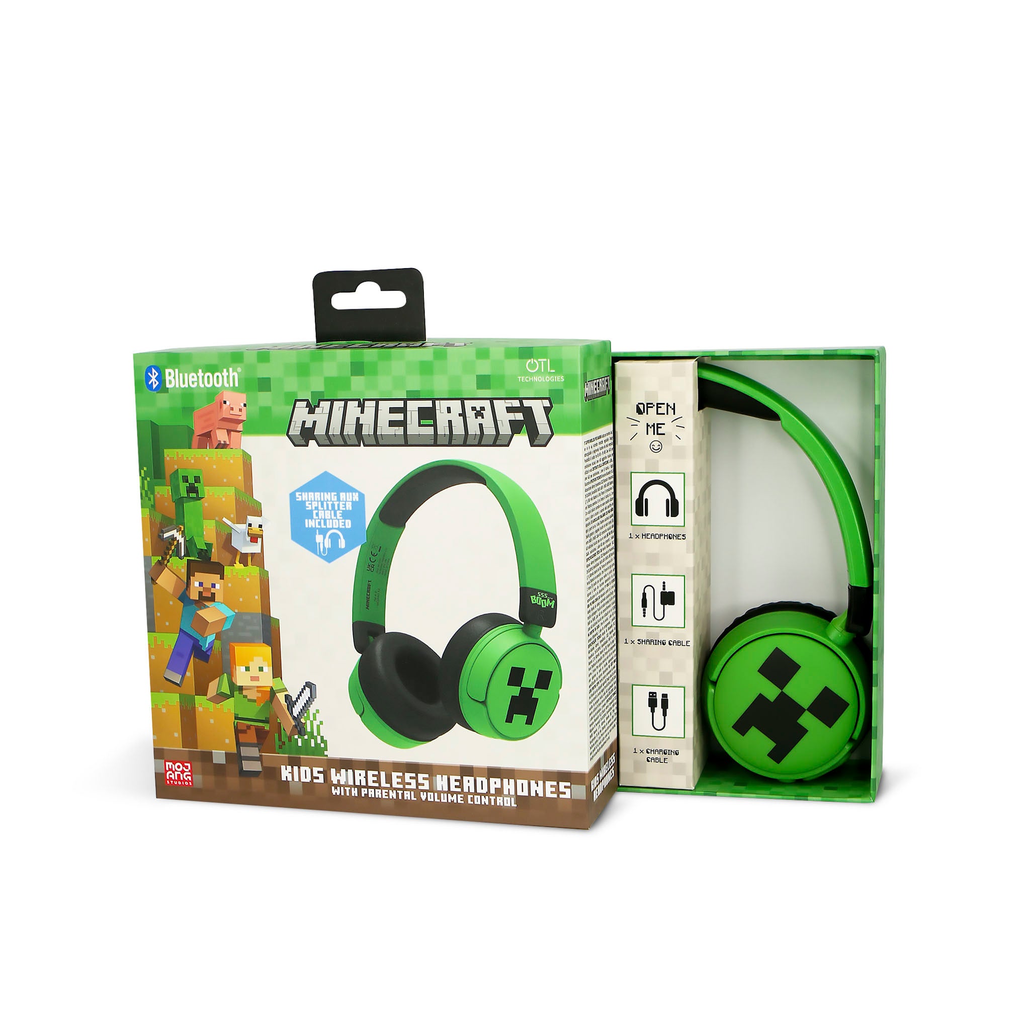 Minecraft Creeper Kids Wireless Headphones