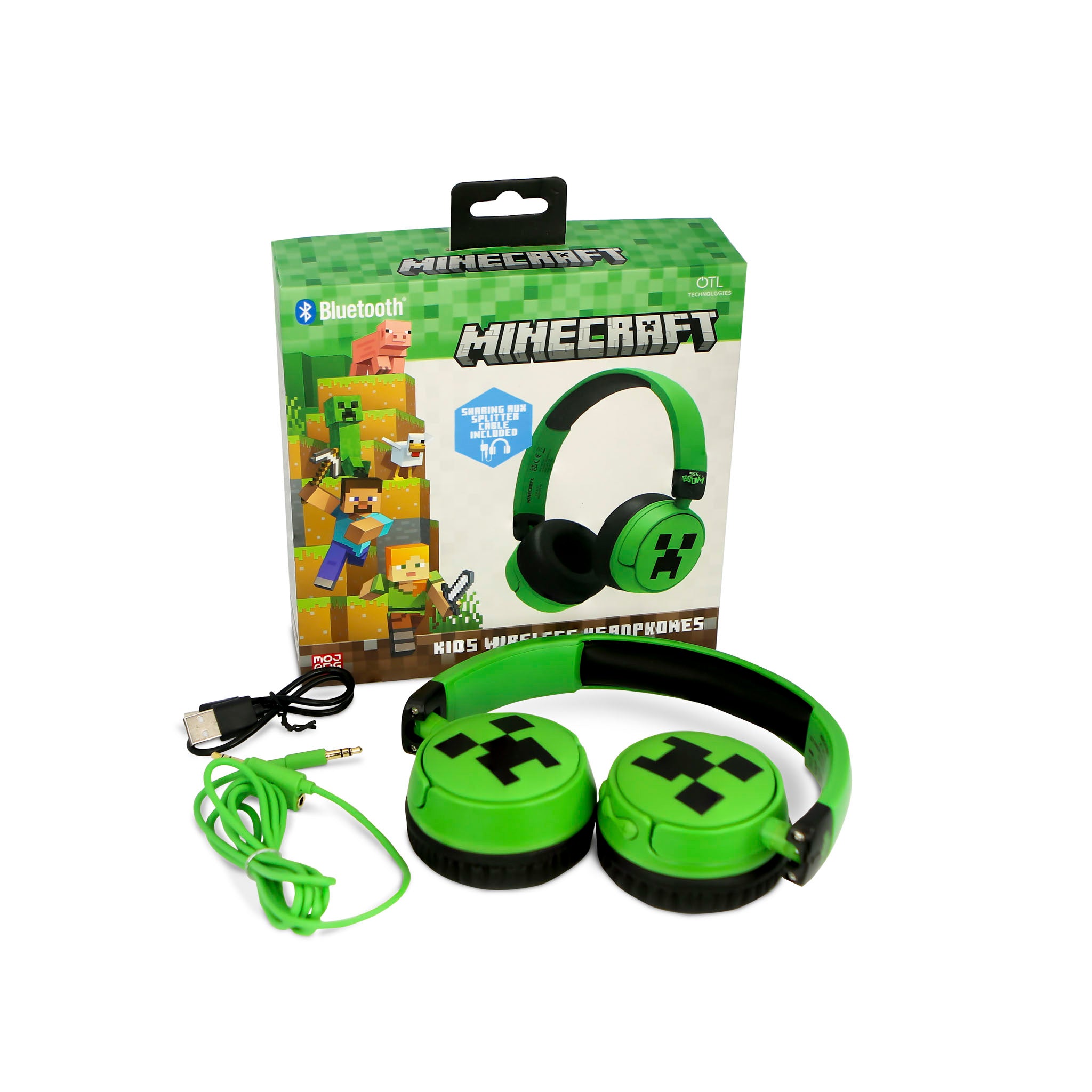 Minecraft Creeper Kids Wireless Headphones