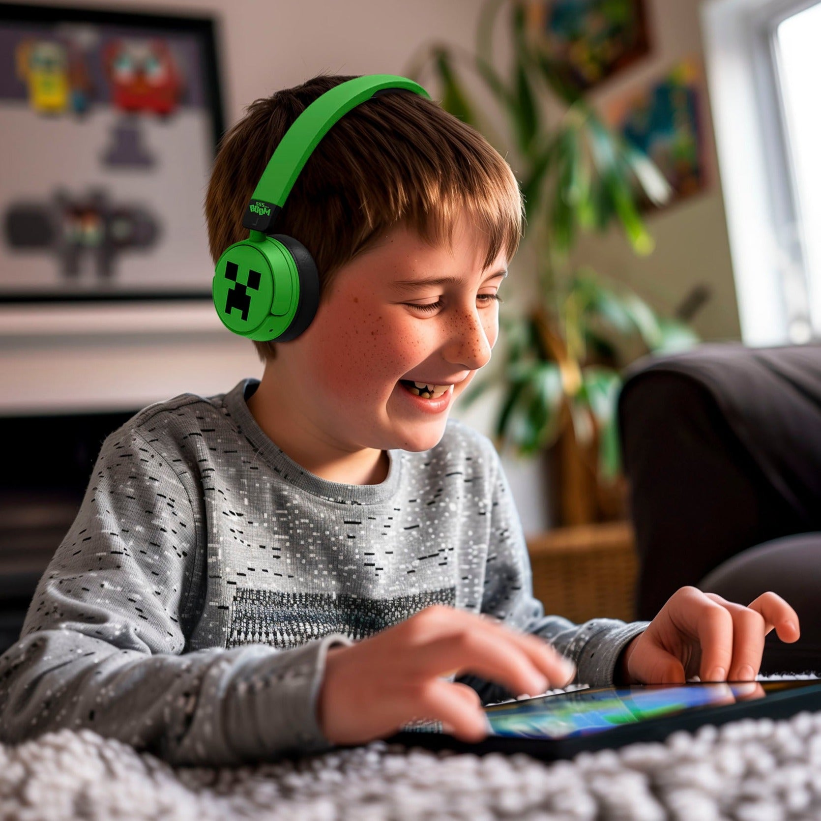Minecraft Creeper Kids Wireless Headphones