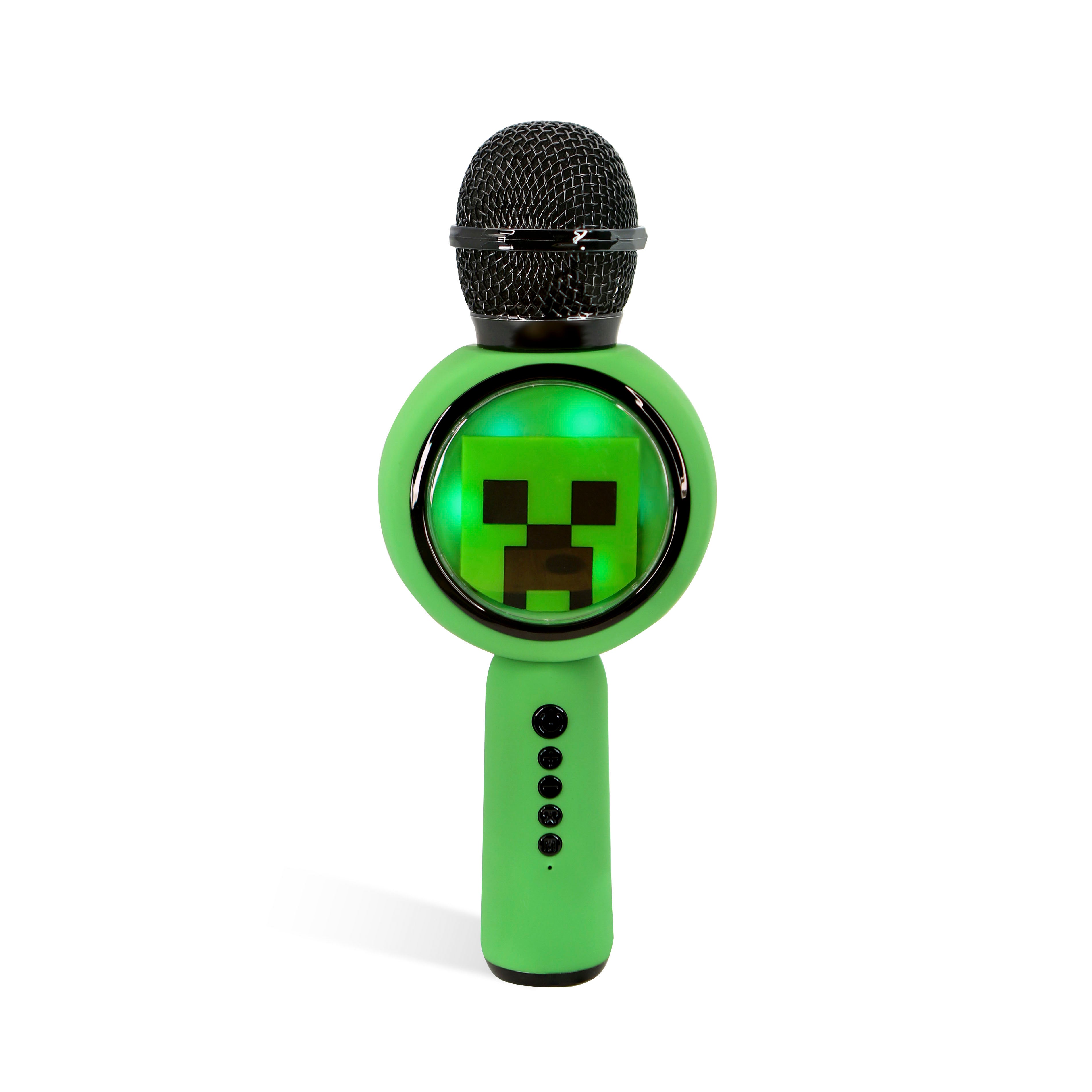 Minecraft Creeper PopSing LED Light Up Wireless Karaoke Microphone