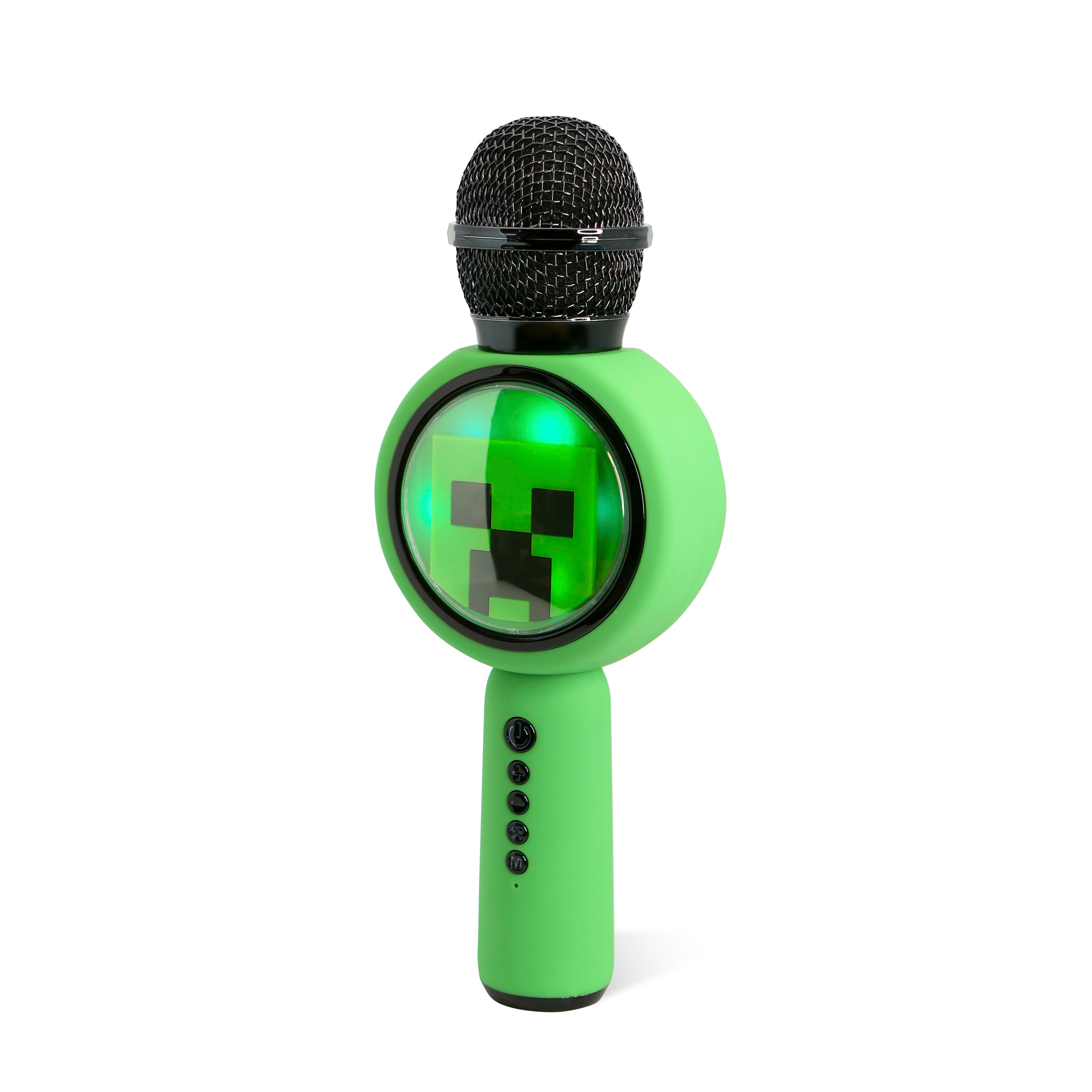 Minecraft Creeper PopSing LED Light Up Wireless Karaoke Microphone