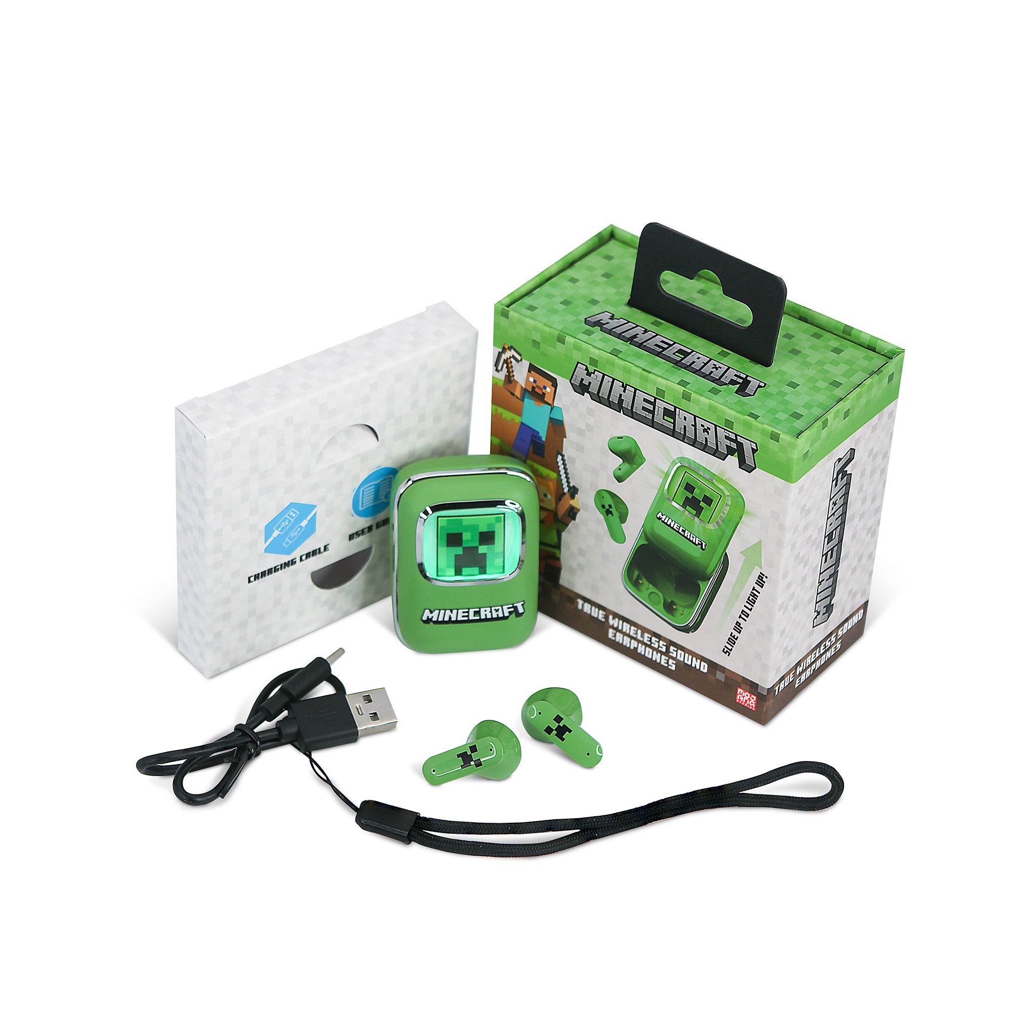 Minecraft Creeper TWS Slide Earphones