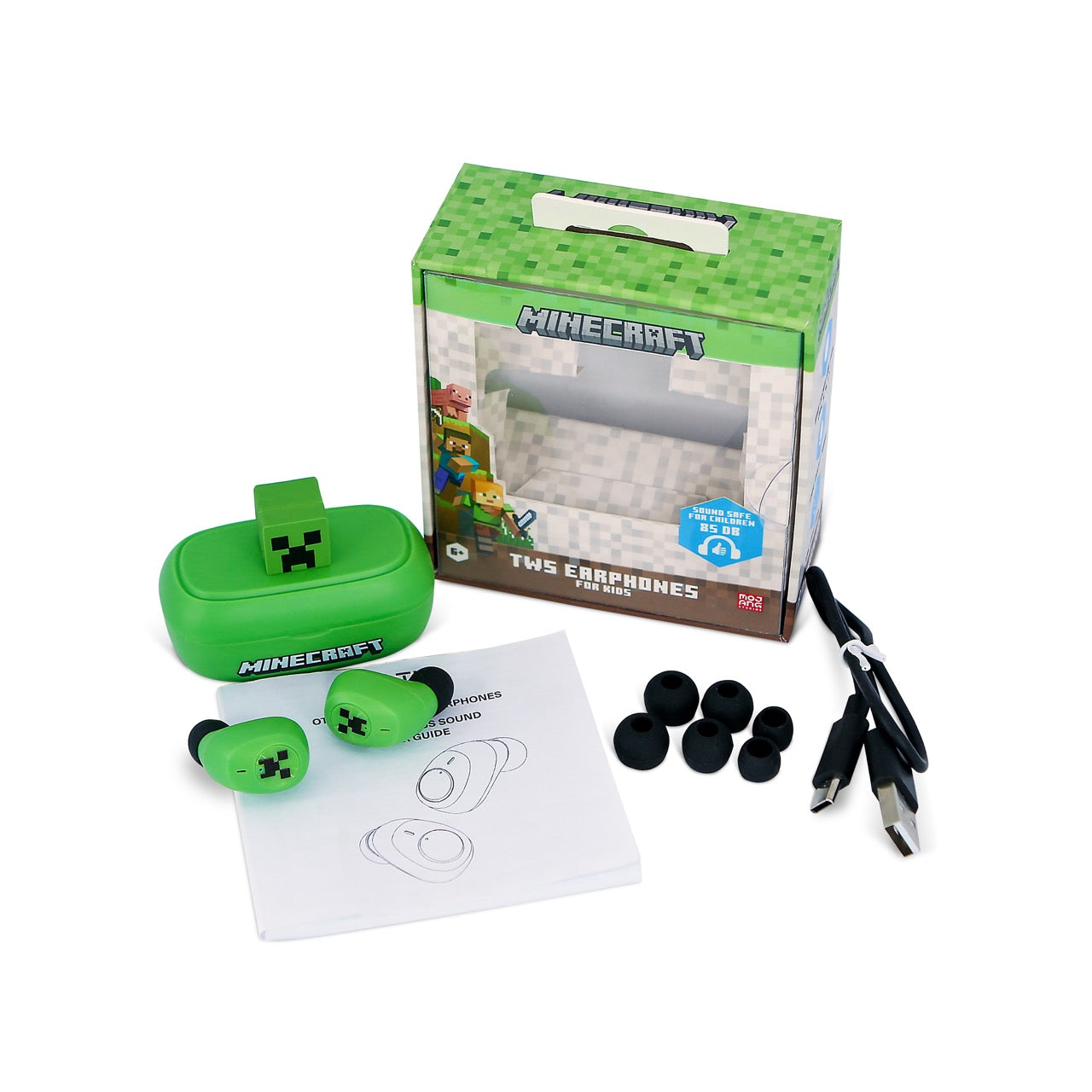Minecraft Creeper 3D Character Collectible TWS Earphones for Kids