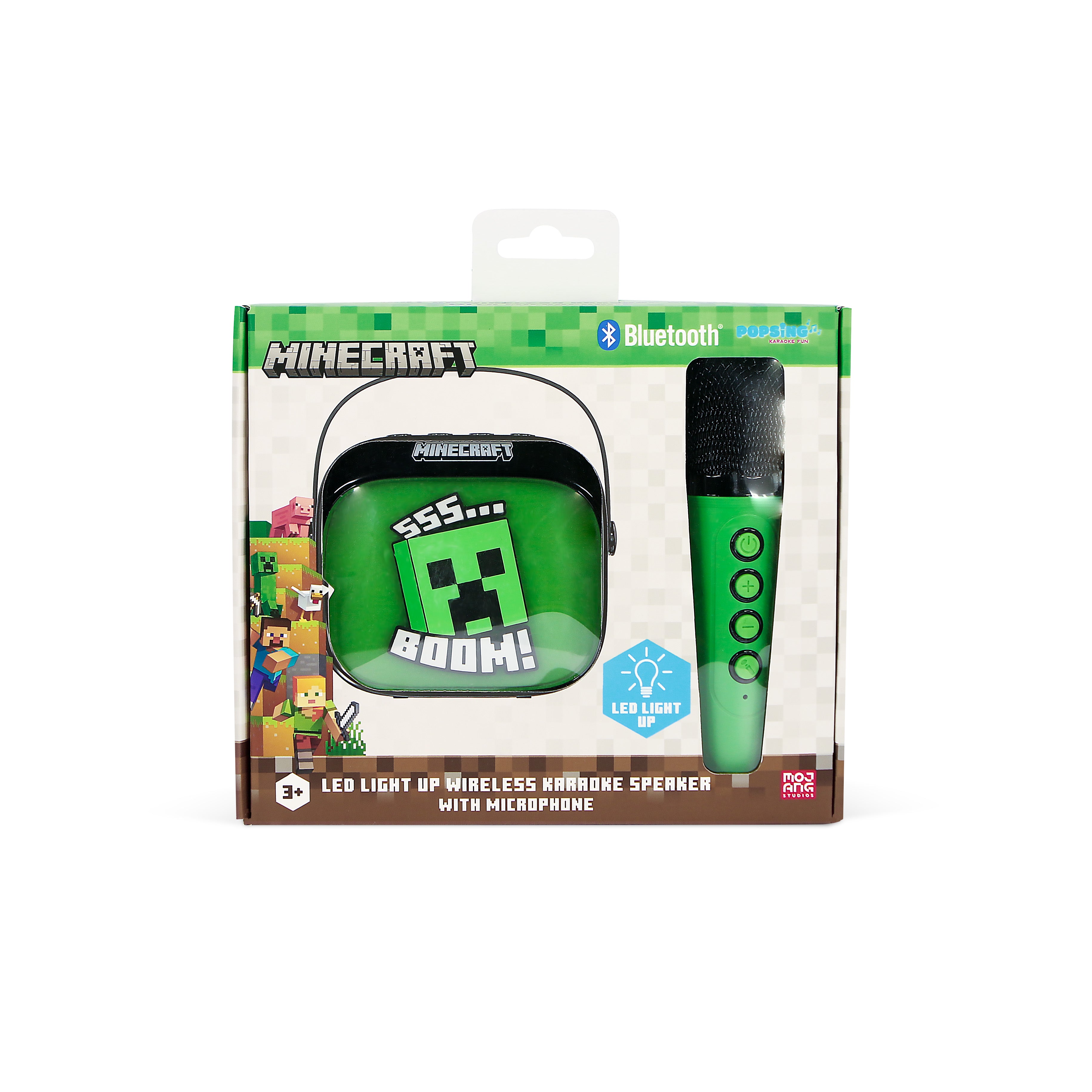 Minecraft PopSing LED Light-Up Wireless Karaoke Speaker & Microphone