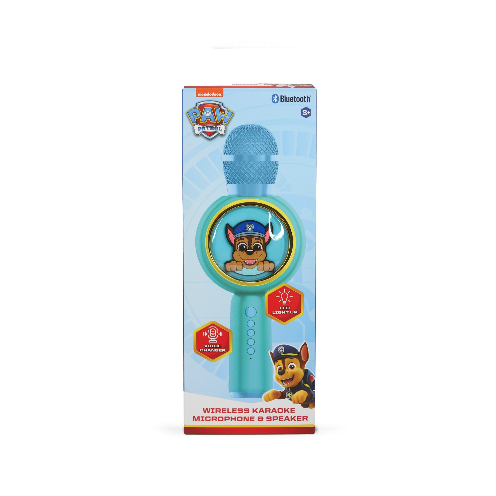 PAW Patrol Chase PopSing LED Light Up Wireless Karaoke Microphone