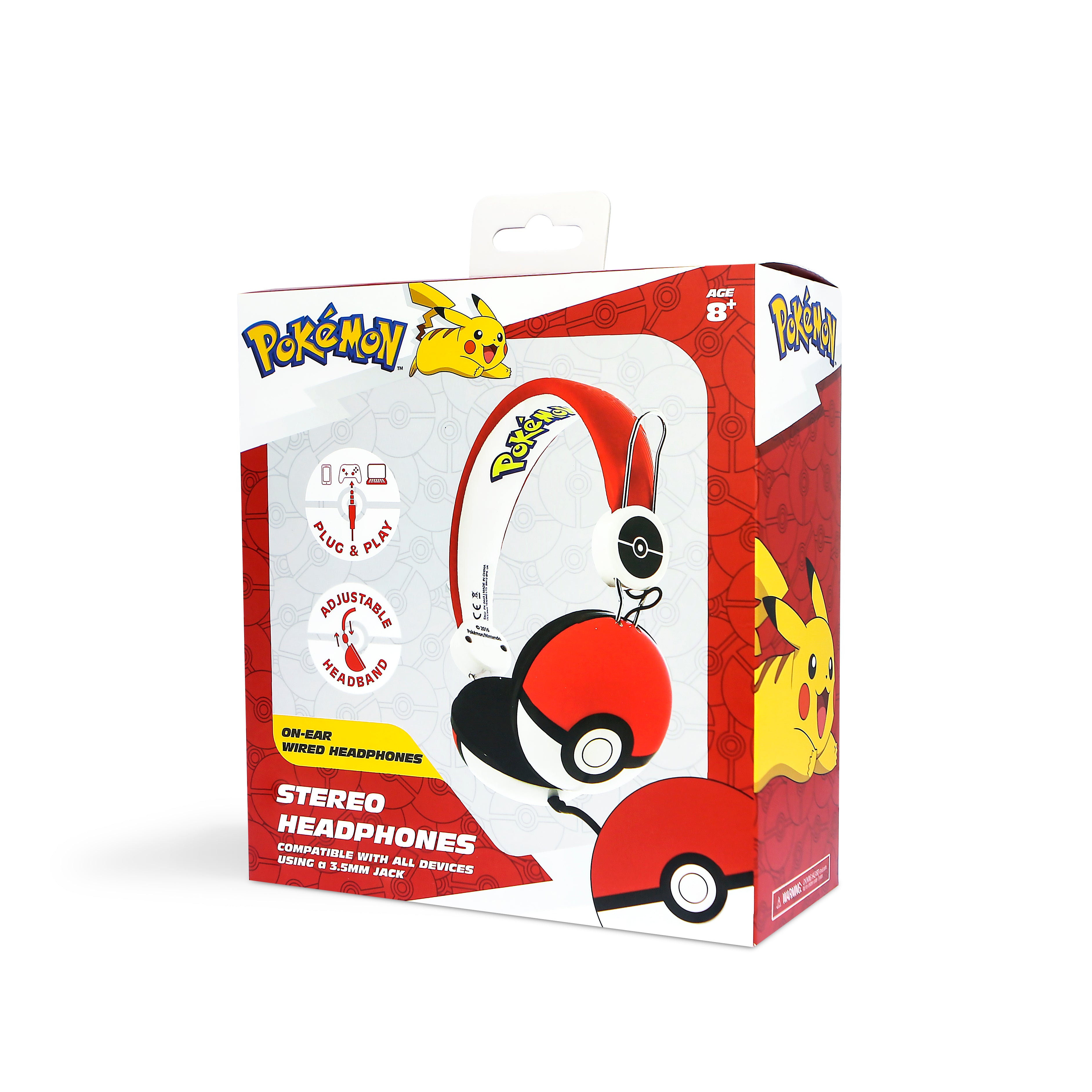 Pokémon Poke Ball Teen Wired Headphones