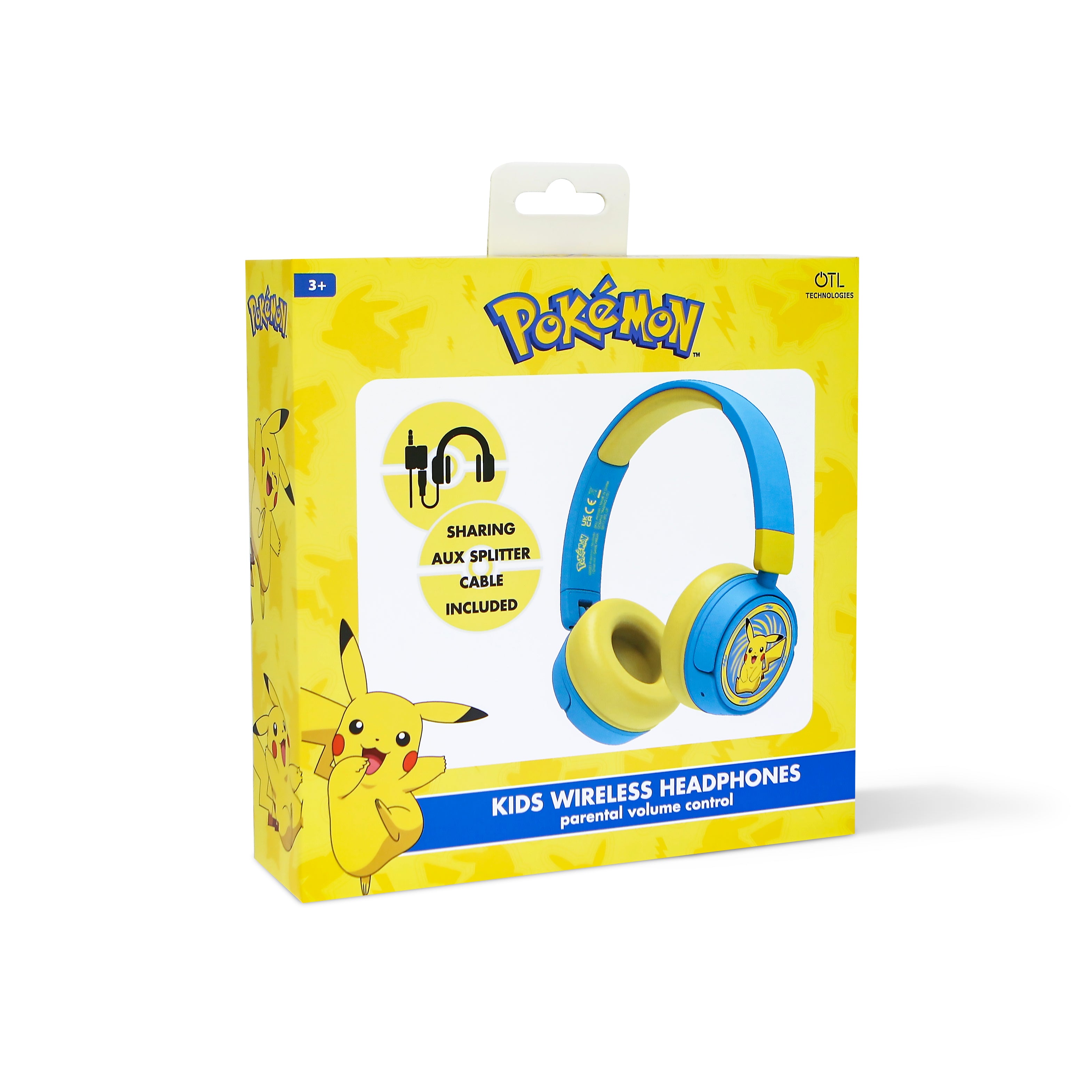 Pokemon Pikachu Wireless Headphones - Blue
