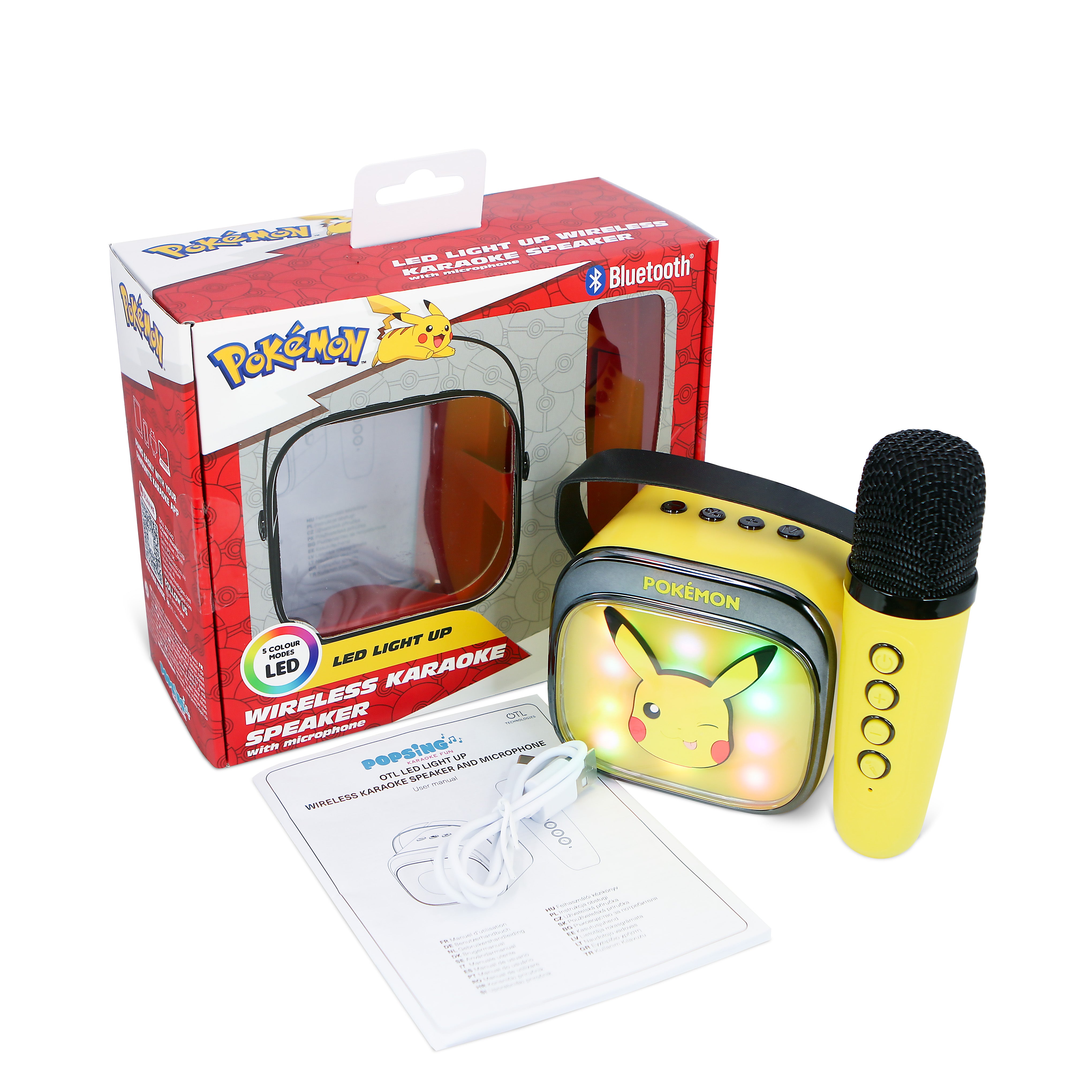 Pokémon Pikachu PopSing LED Light-Up Wireless Karaoke Speaker & Microphone