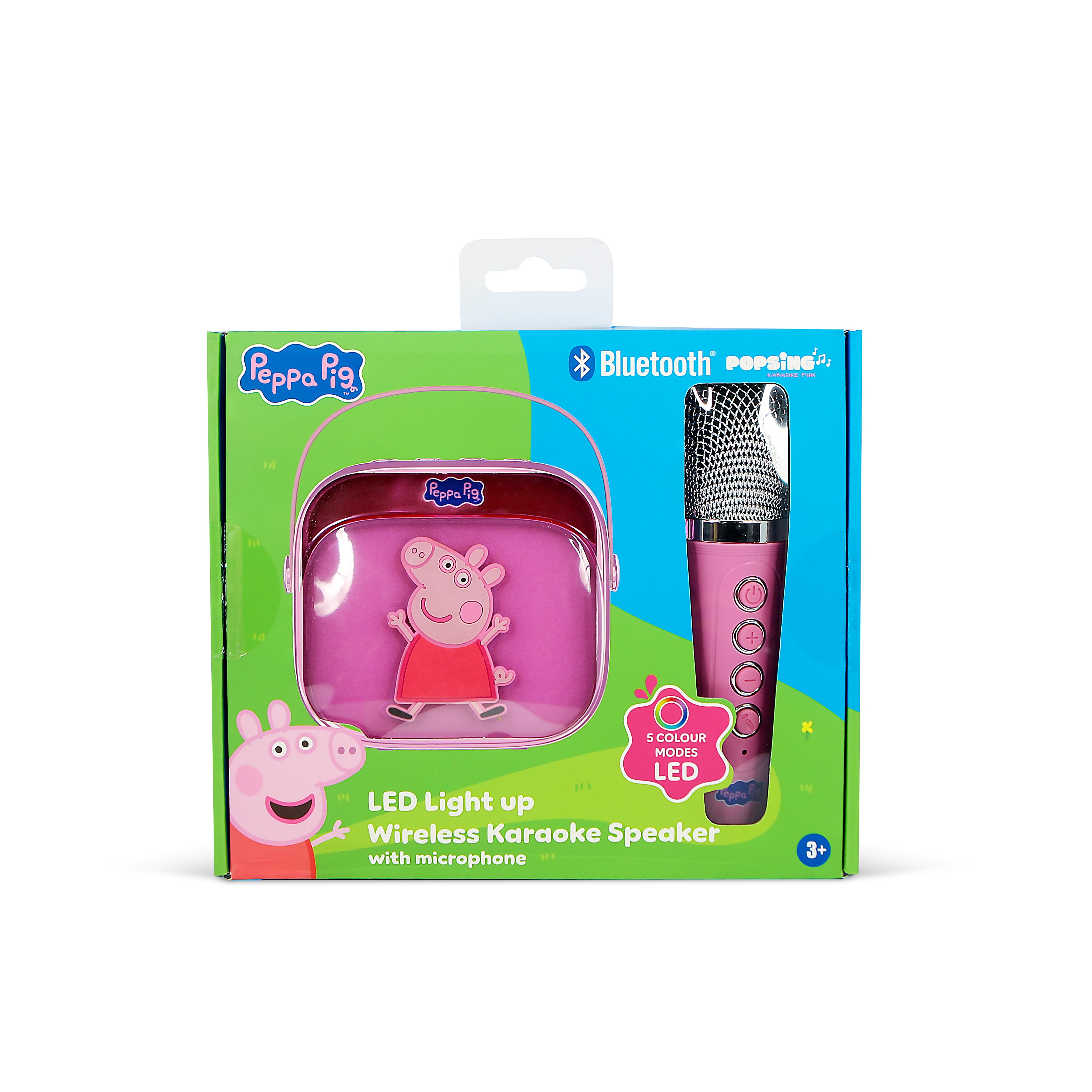 Peppa Pig PopSing LED Light-Up Wireless Karaoke Speaker & Microphone