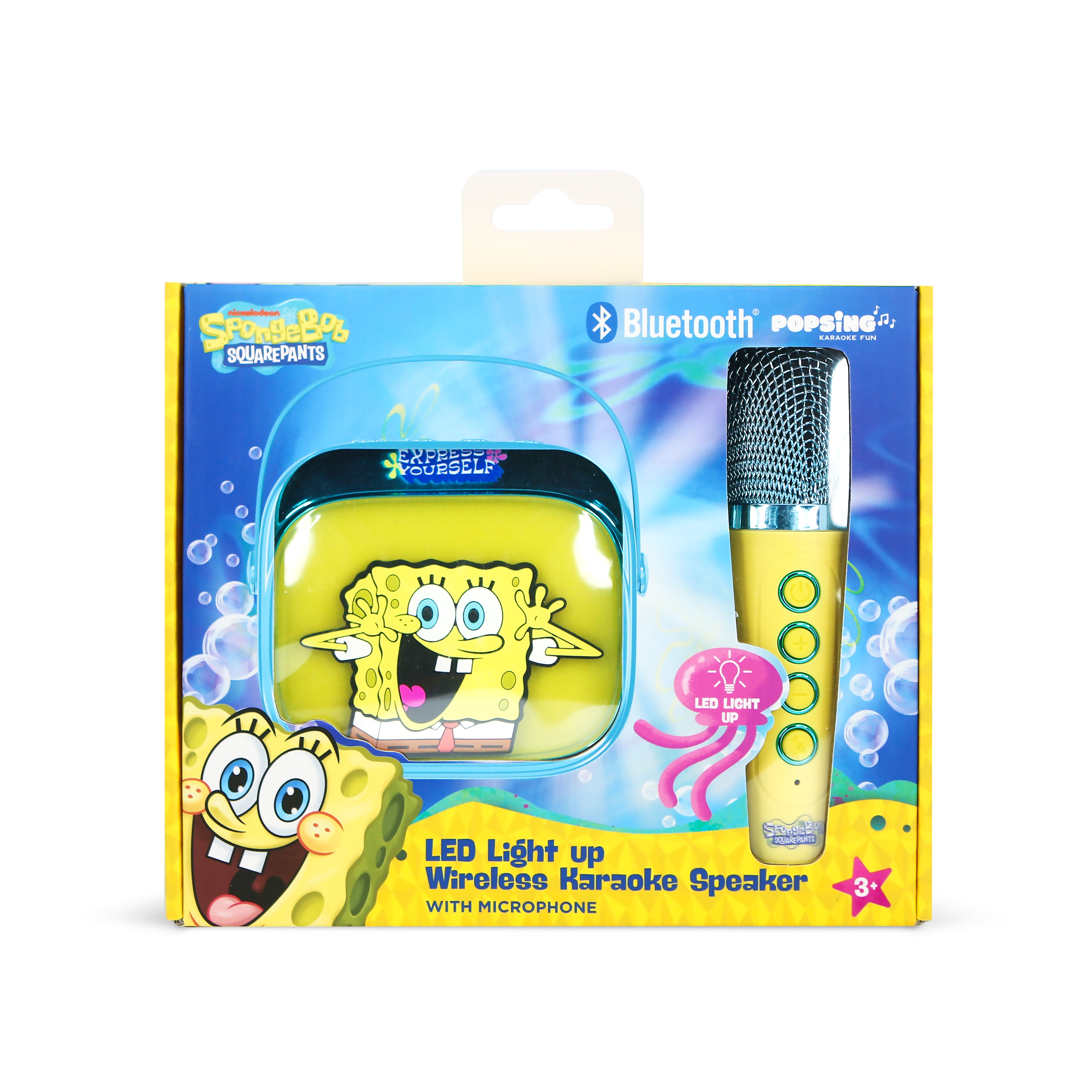 SpongeBob SquarePants PopSing LED Light-Up Wireless Karaoke Speaker & Microphone