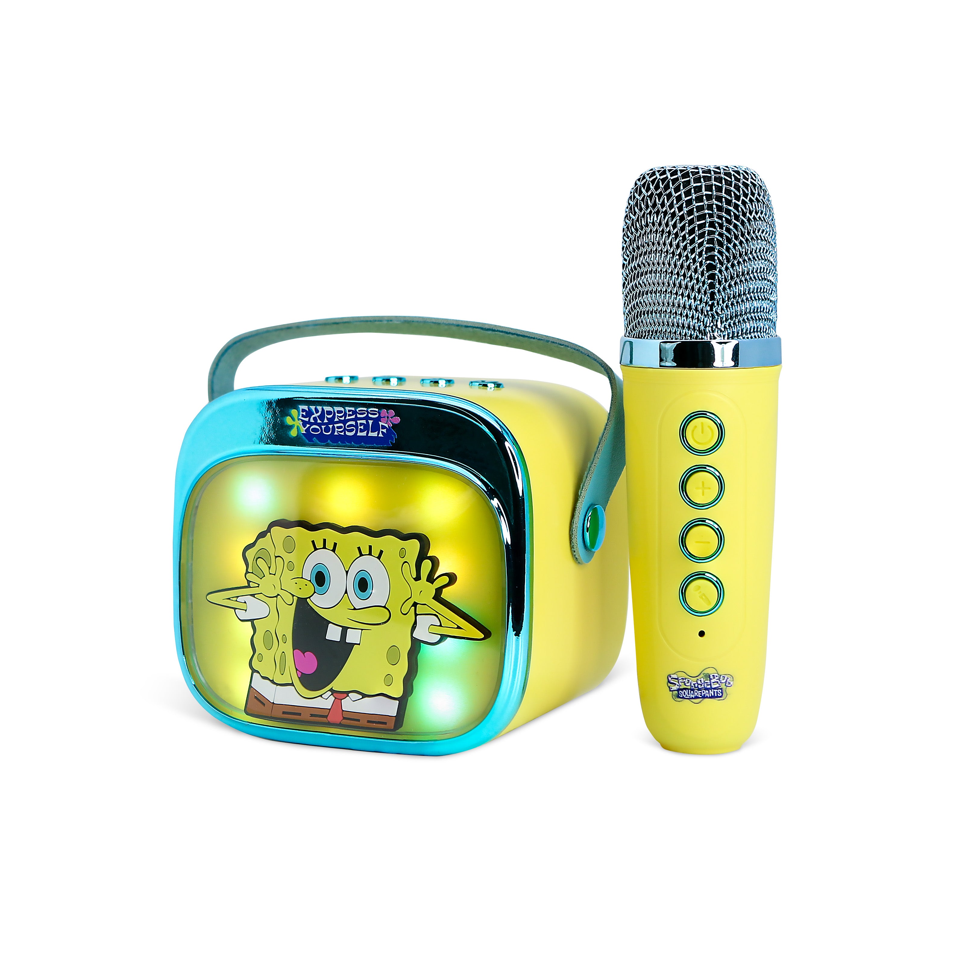 SpongeBob SquarePants PopSing LED Light-Up Wireless Karaoke Speaker & Microphone