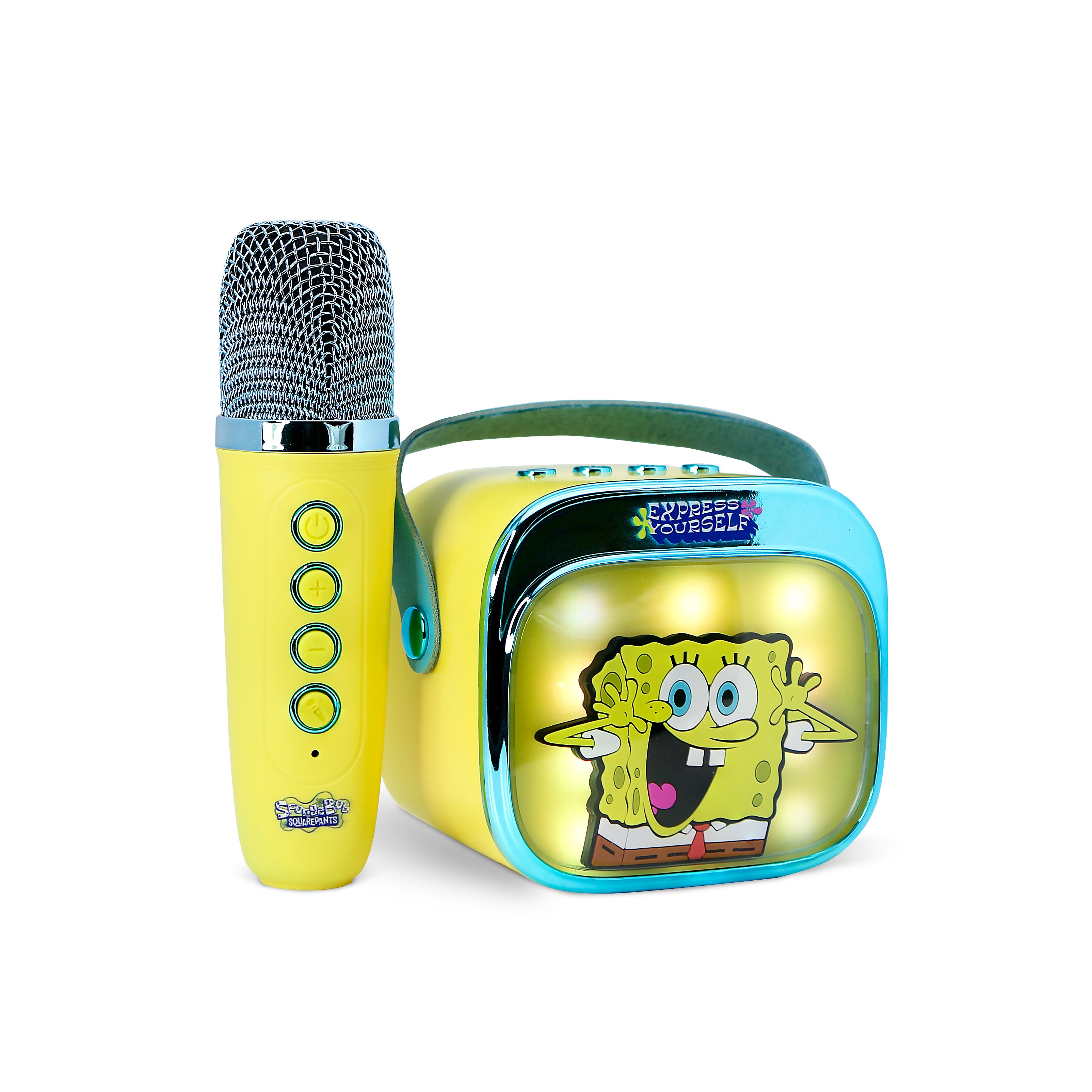SpongeBob SquarePants PopSing LED Light-Up Wireless Karaoke Speaker & Microphone