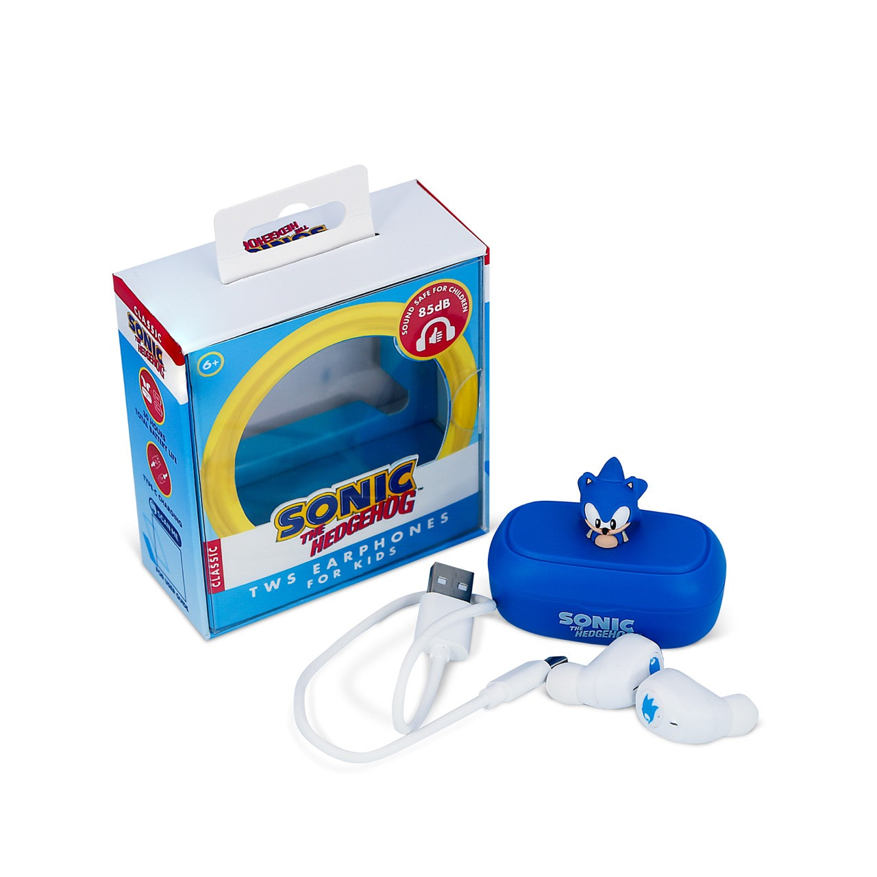 Sonic the Hedgehog 3D Character collectible TWS Earphones for Kids -Blue