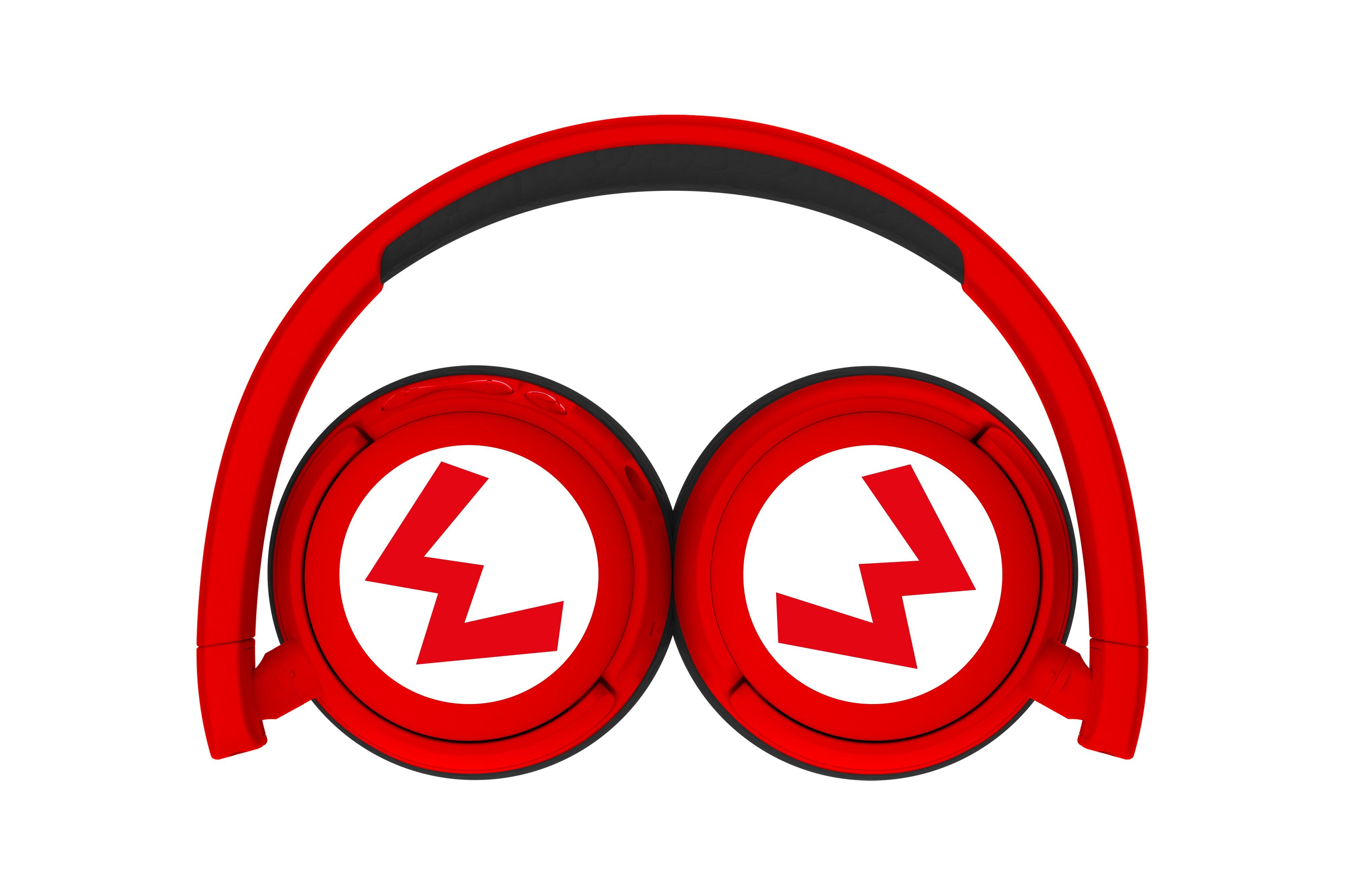 Super Mario Kids Wireless Headphones - Red - childrensheadphones.co.uk