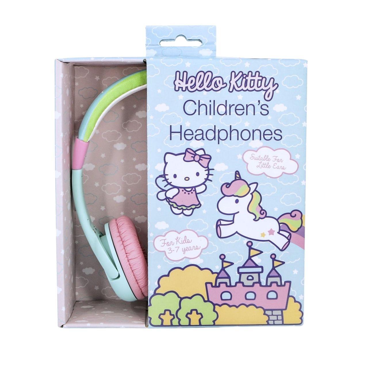 Hello Kitty Rainbow Unicorn Kids Headphones - childrensheadphones.co.uk