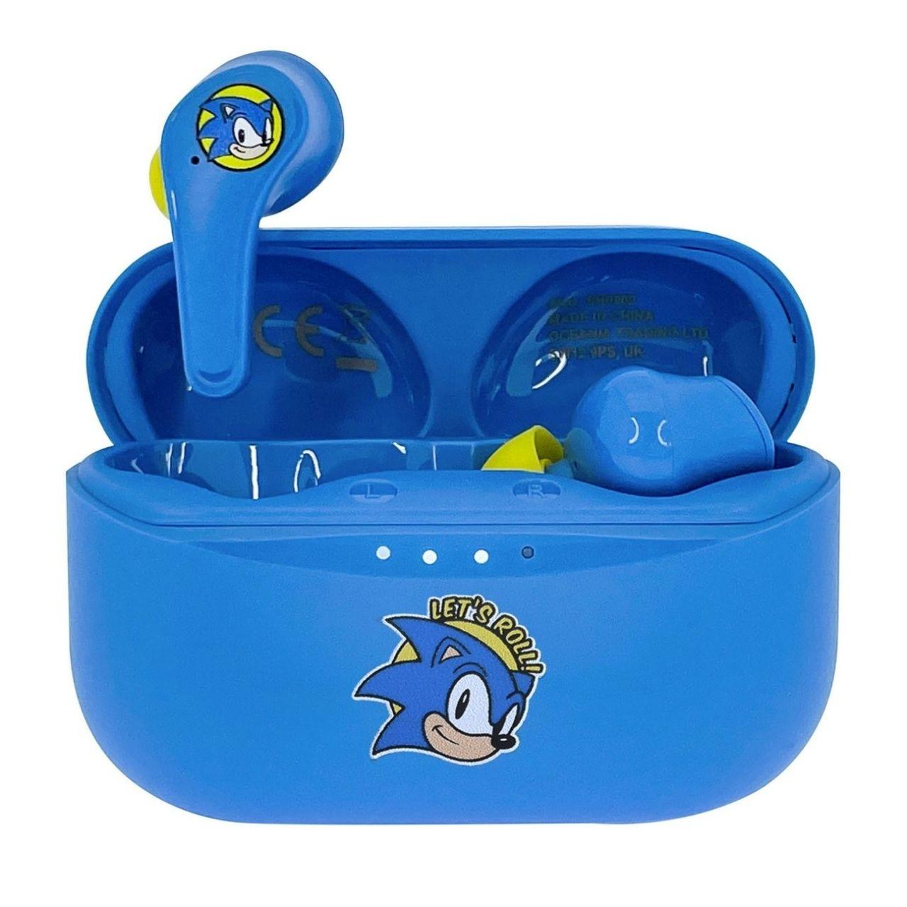 SEGA Sonic The Hedgehog TWS Earphones Blue - childrensheadphones.co.uk