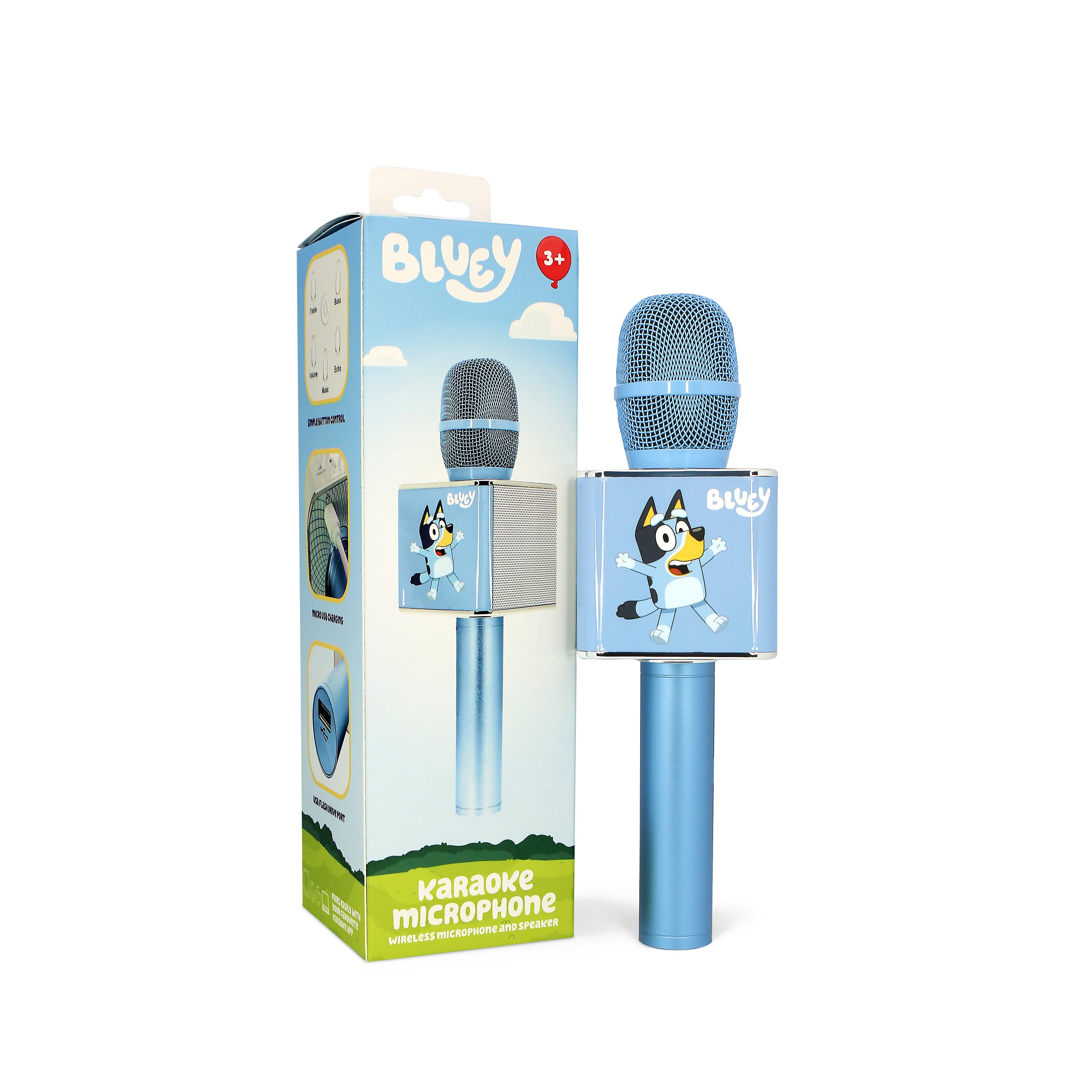 Bluey Wireless Karaoke Microphone - childrensheadphones.co.uk