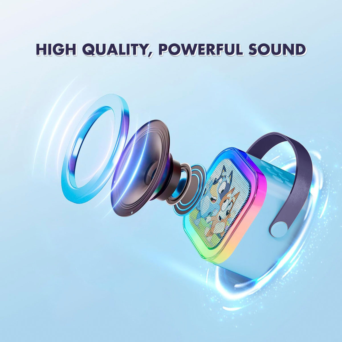 Bluey Core LED Light-Up Wireless Karaoke Speaker & Microphone
