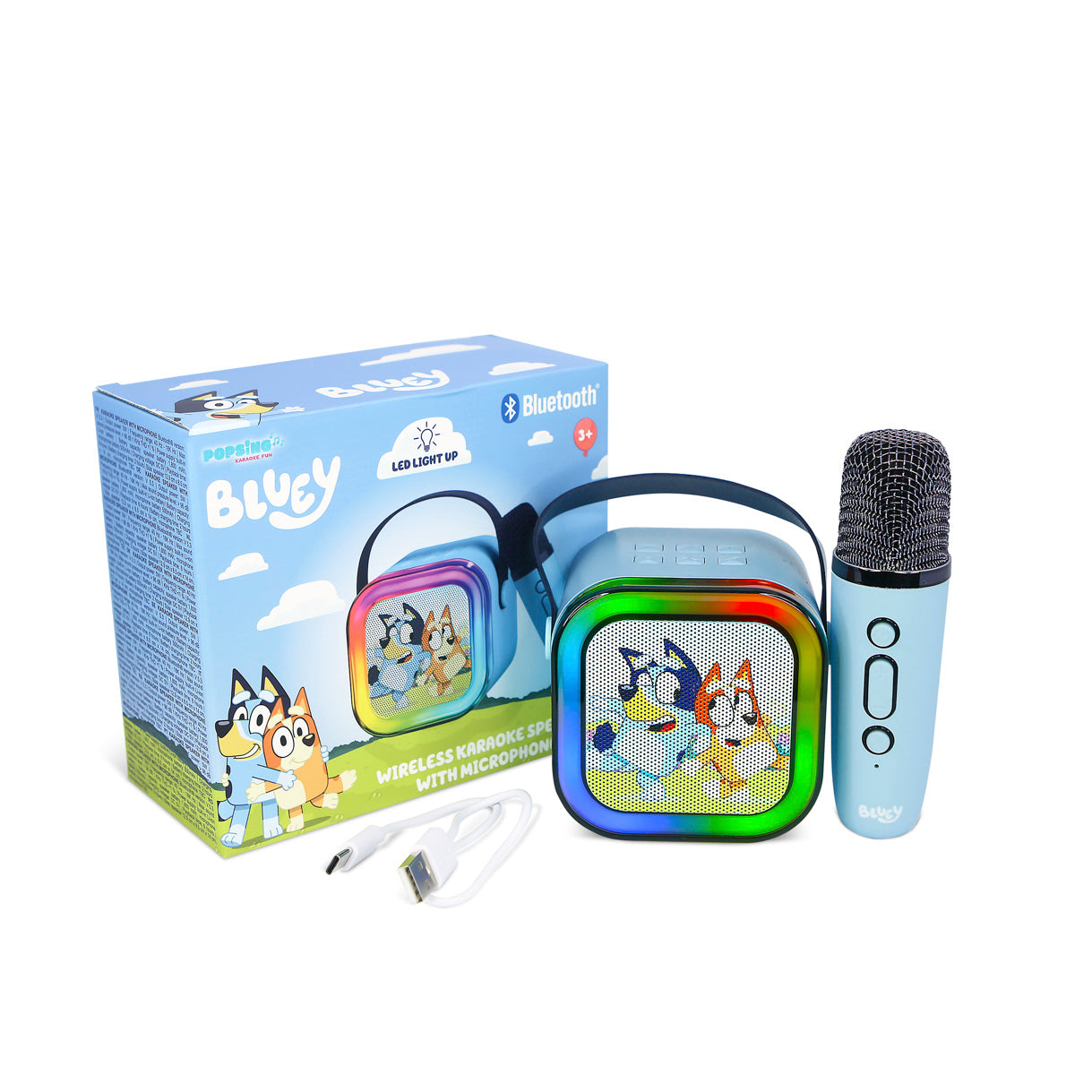 Bluey Core LED Light-Up Wireless Karaoke Speaker & Microphone