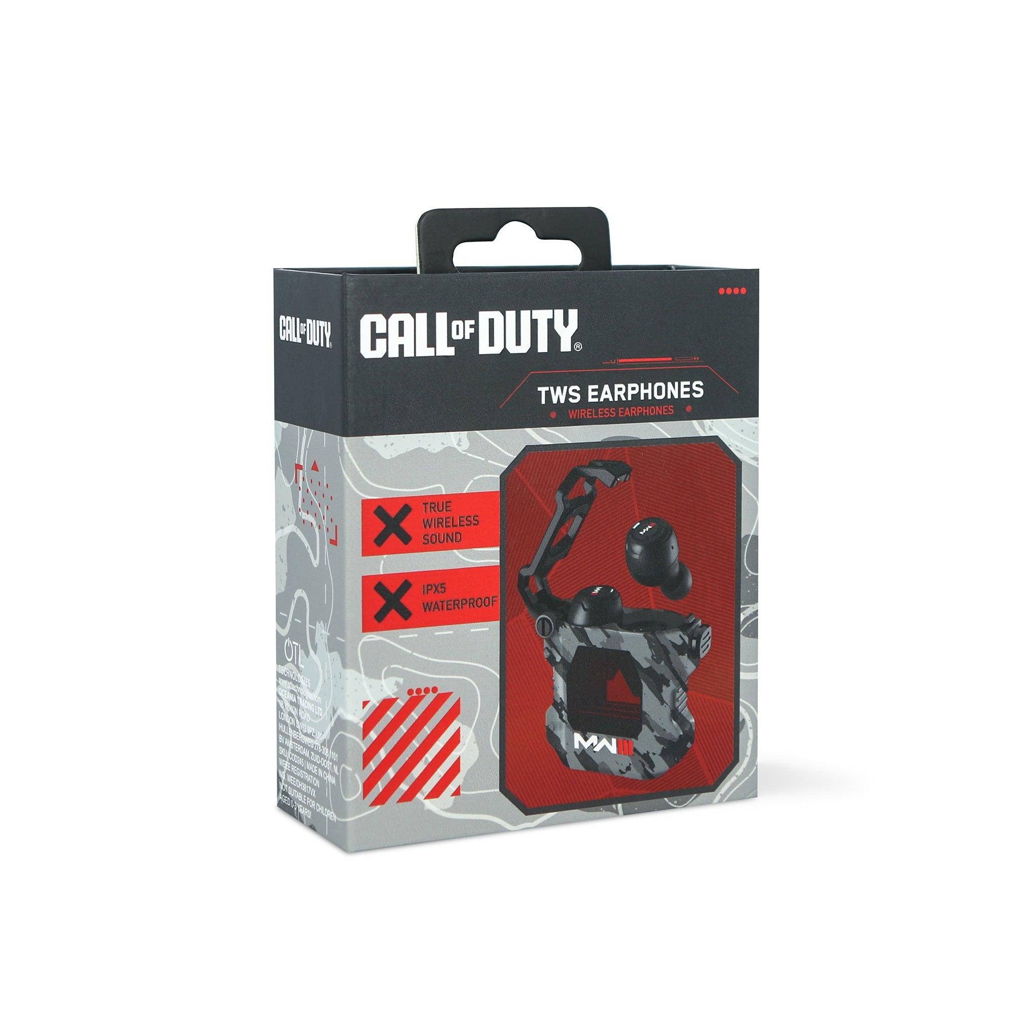Call of Duty Modern Warfare III TWS Earphones Grey Camo - childrensheadphones.co.uk