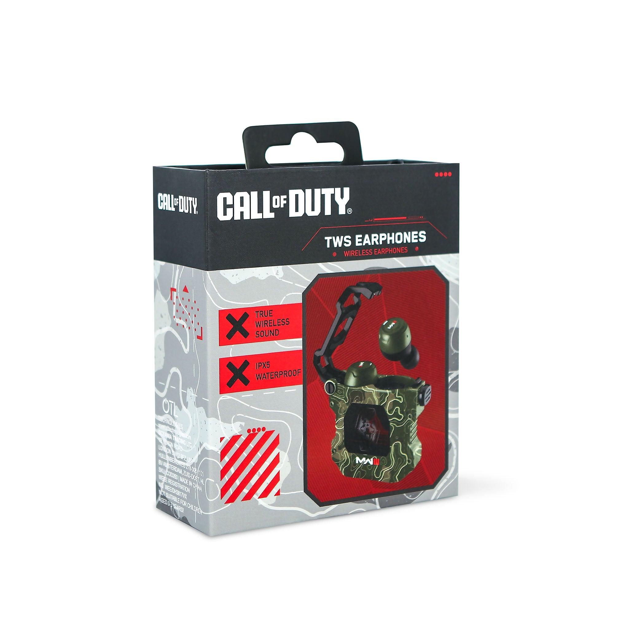 Call of Duty Modern Warfare III TWS Earphones Olive Camo - childrensheadphones.co.uk