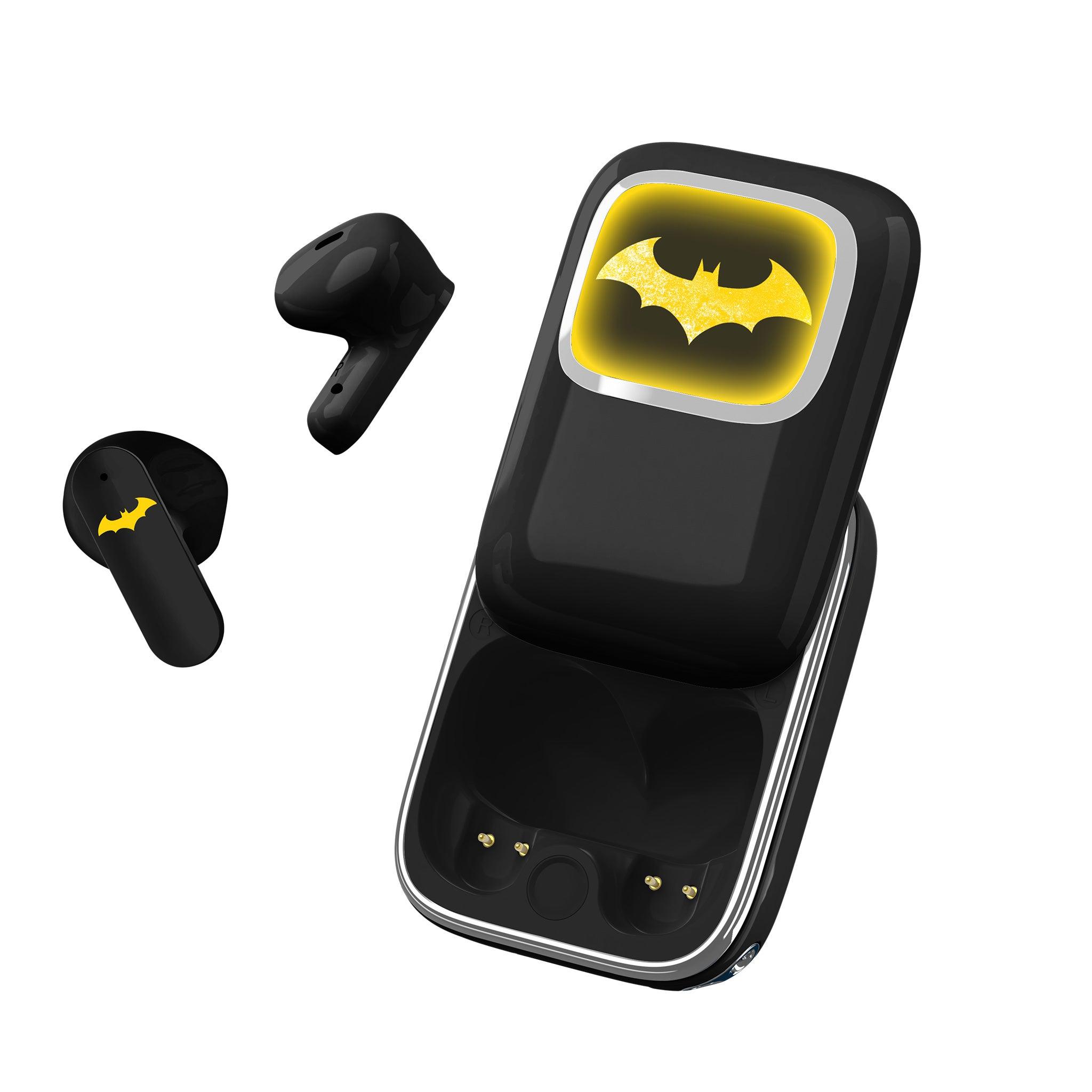 Batman Slide TWS Earphones - Black & yellow - childrensheadphones.co.uk