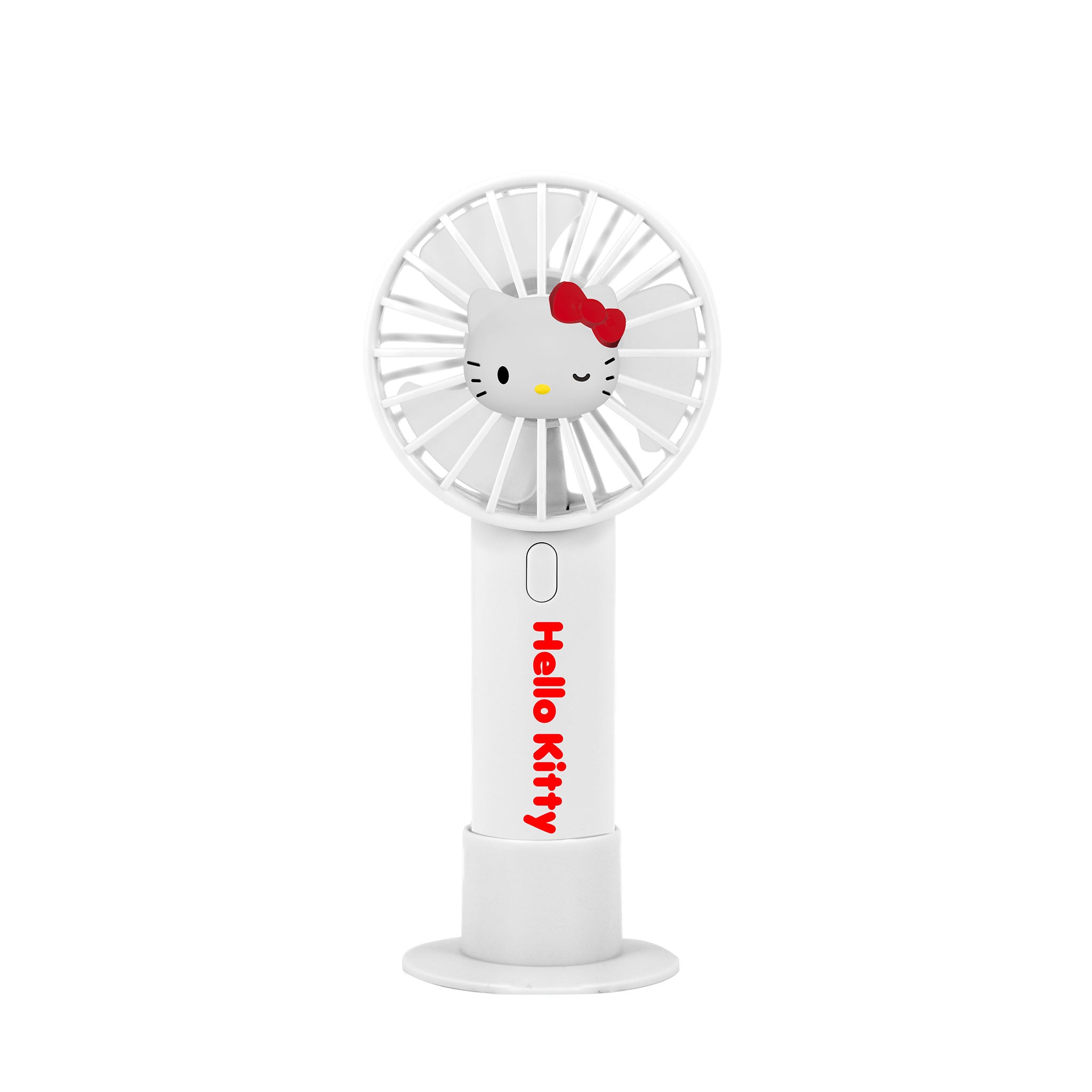 Hello Kitty Rechargeable Handheld fan - White/red