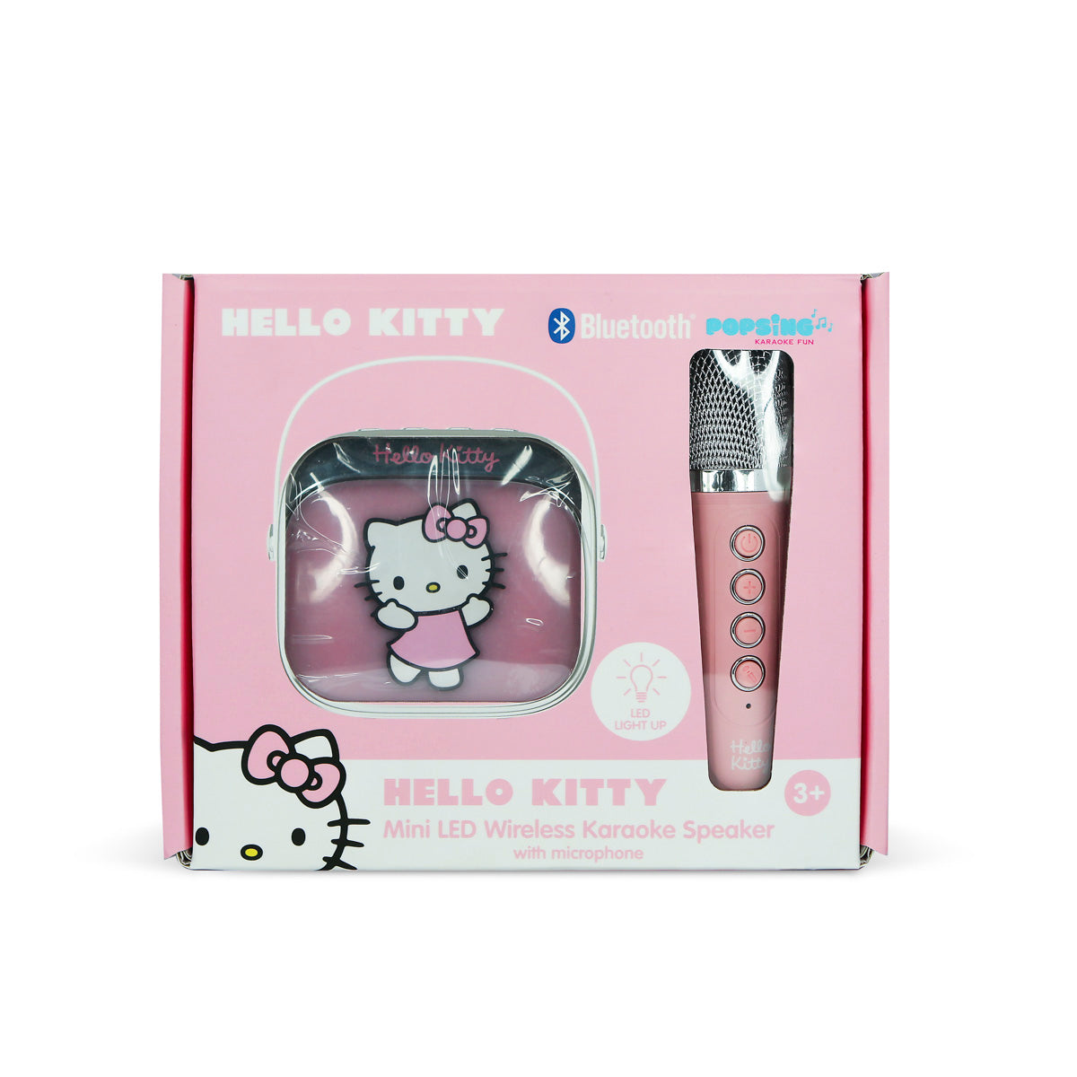 Hello Kitty PopSing LED Light-Up Wireless Karaoke Speaker & Microphone