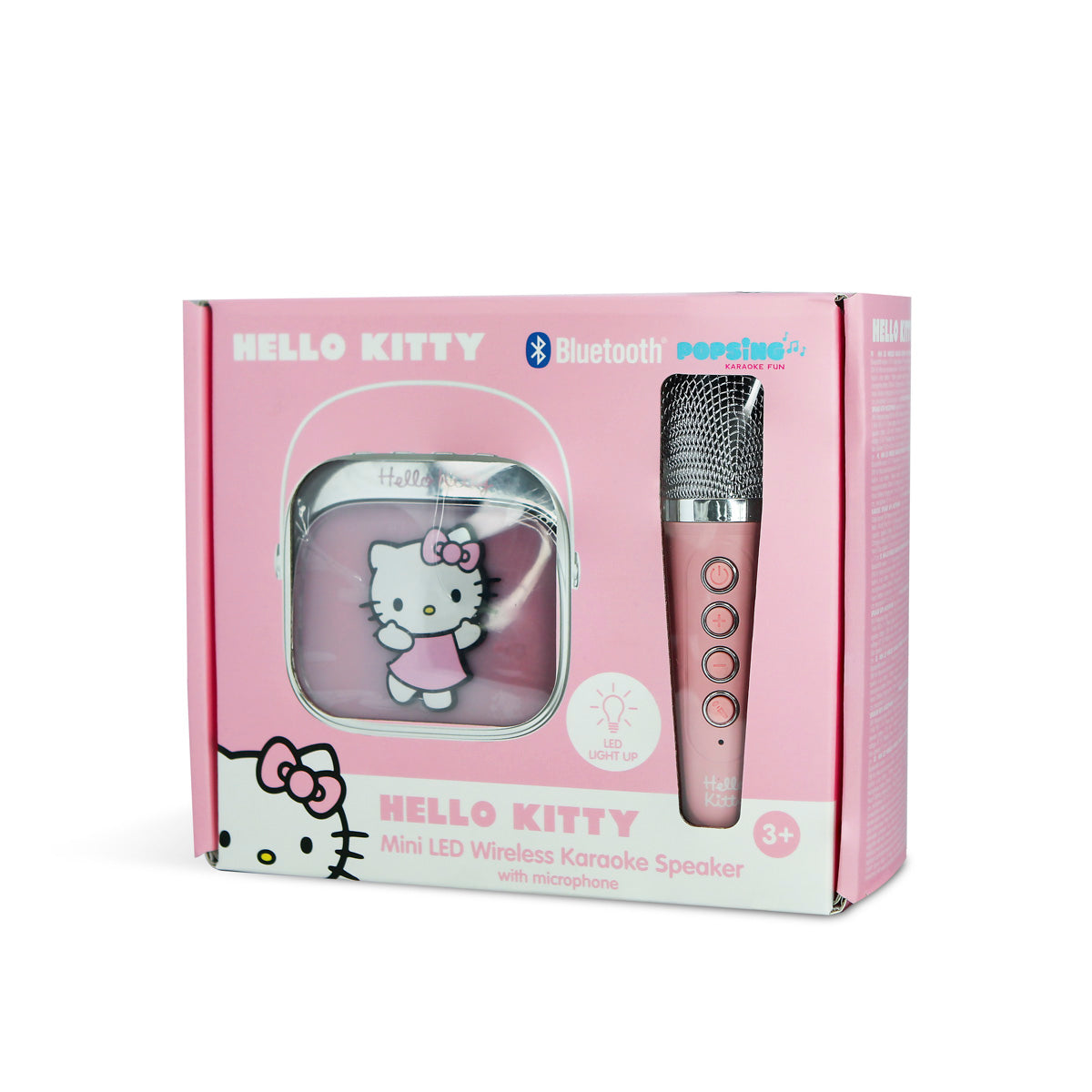 Hello Kitty PopSing LED Light-Up Wireless Karaoke Speaker & Microphone