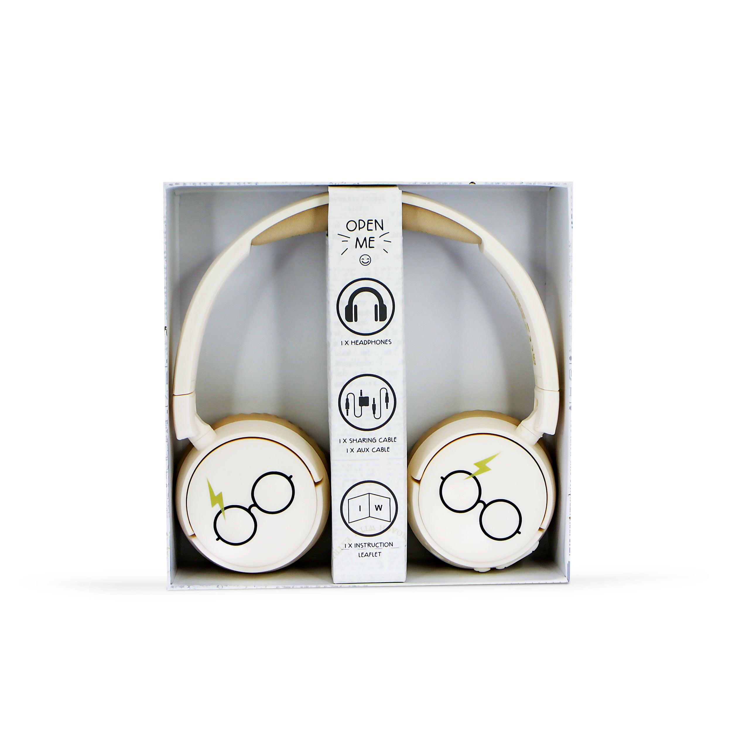 Harry Potter Kids Wireless Headphones - Cream - childrensheadphones.co.uk