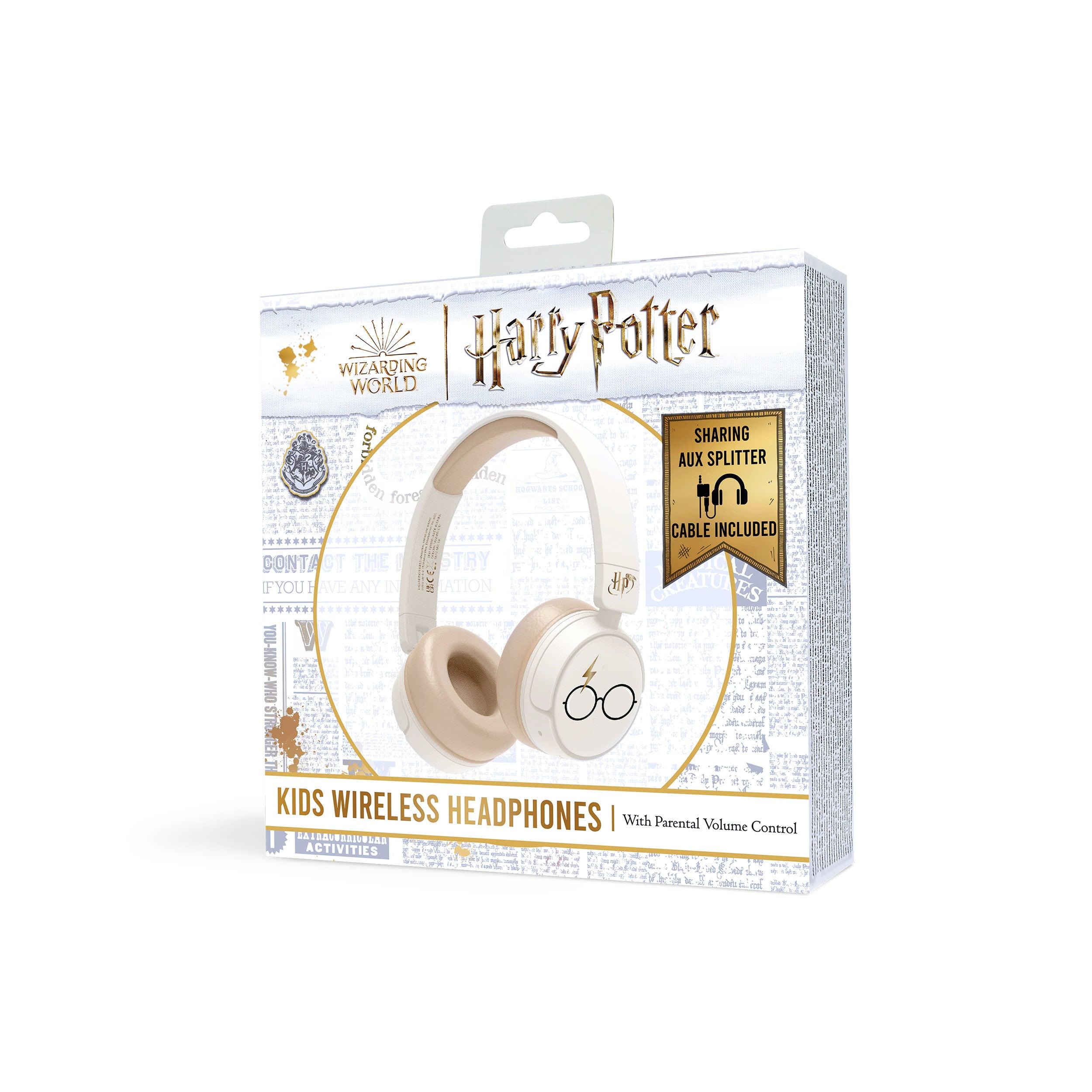 Harry Potter Kids Wireless Headphones - Cream - childrensheadphones.co.uk