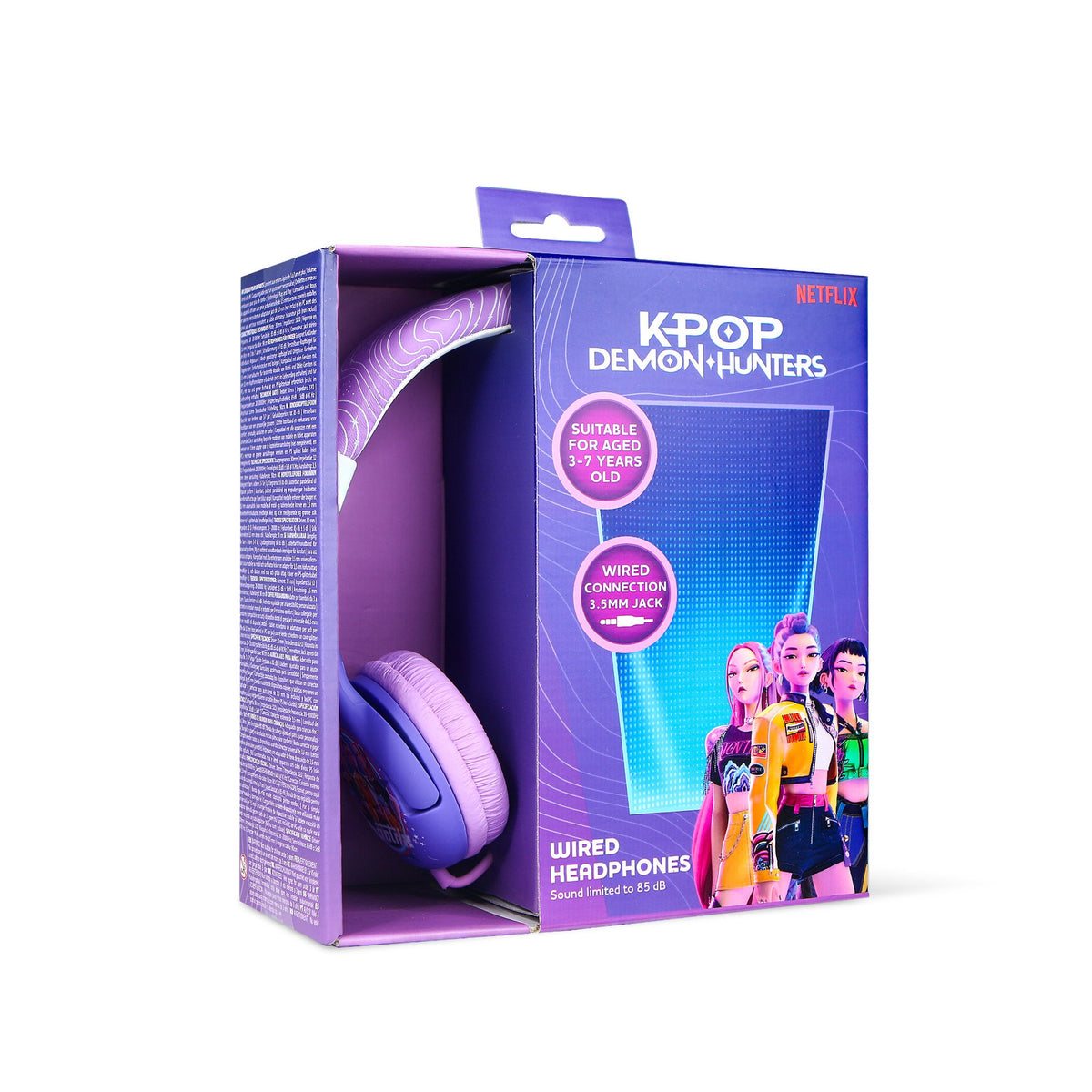 KPop Demon Hunters HUNTR/X Junior Kids Wired Headphones – Purple
